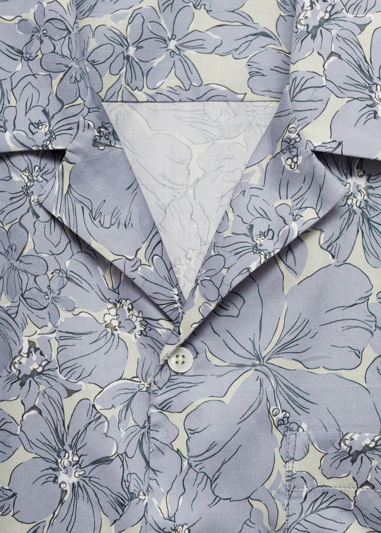 Camisa 100% algodón estampado flores - Detalle del artículo 8