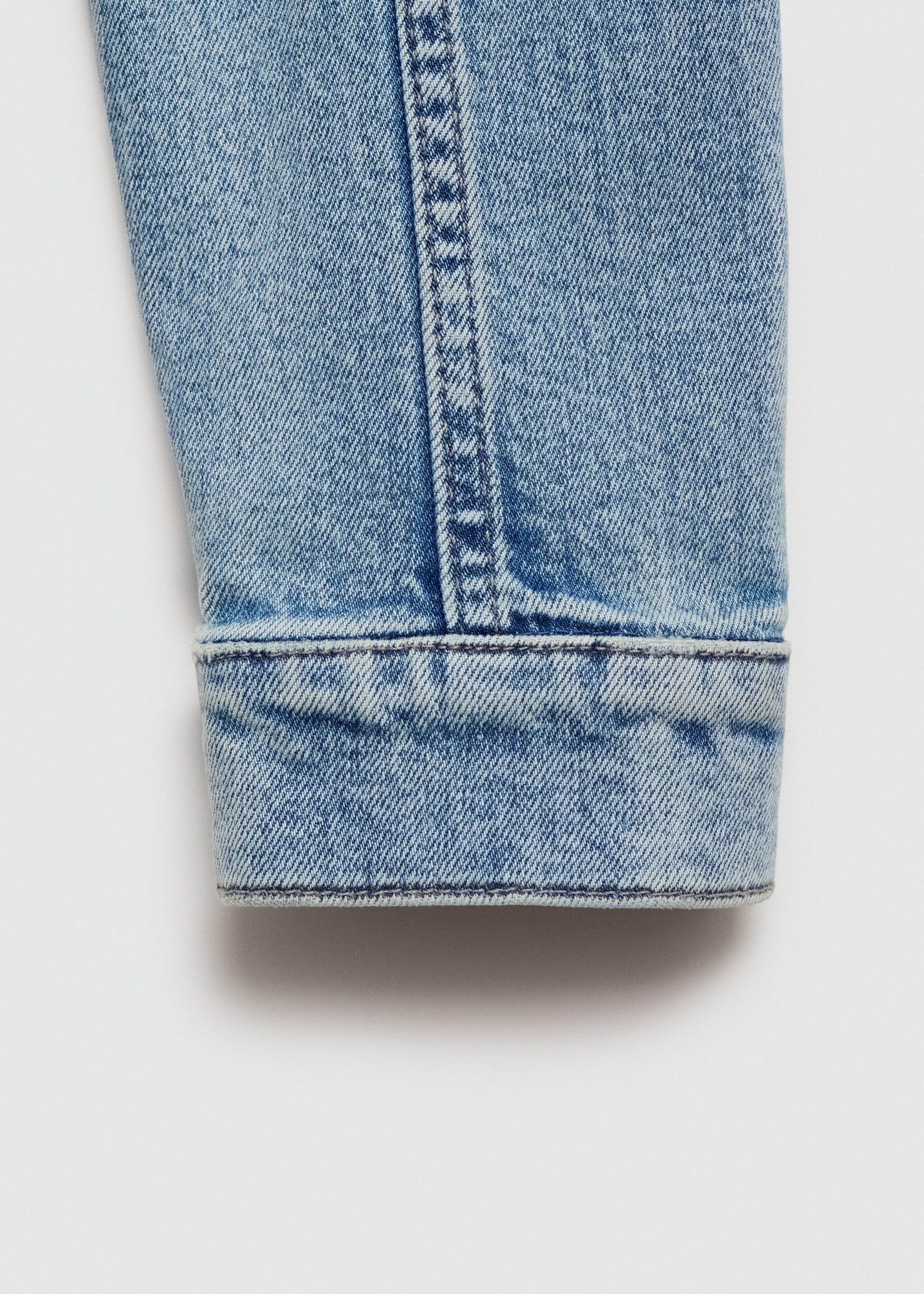 Zip-up denim jacket - Details of the article 0, Medium Blue. Ref: 77052915-00.