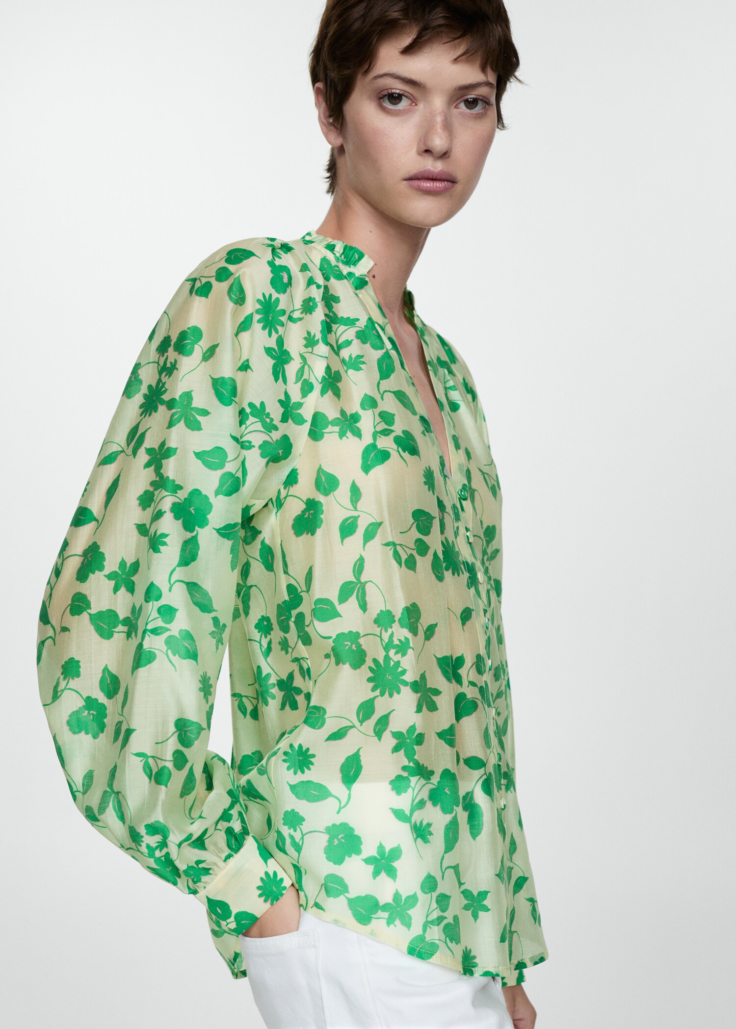 Chemise imprimée Lyocell - Plan moyen