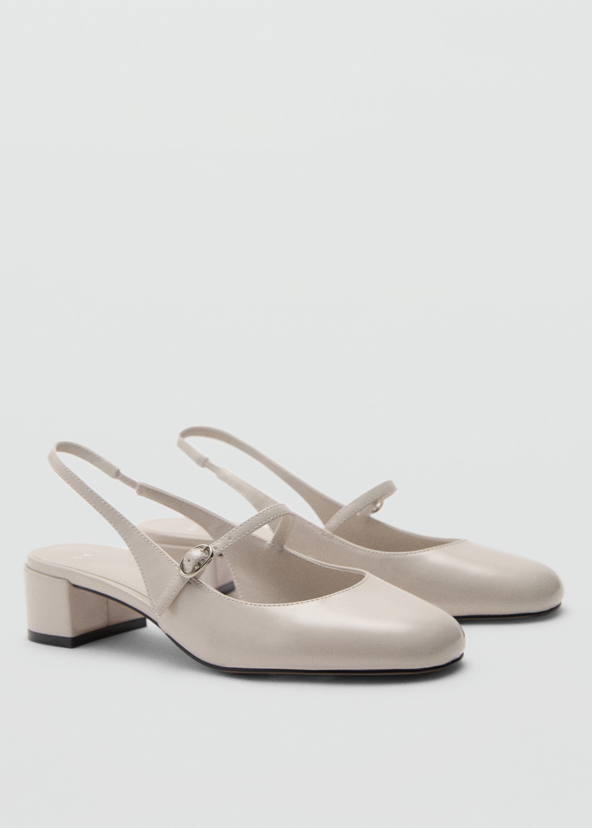 Heeled shoes with buckle - Medium plane, Ice Grey. Ref: 77052921-00.