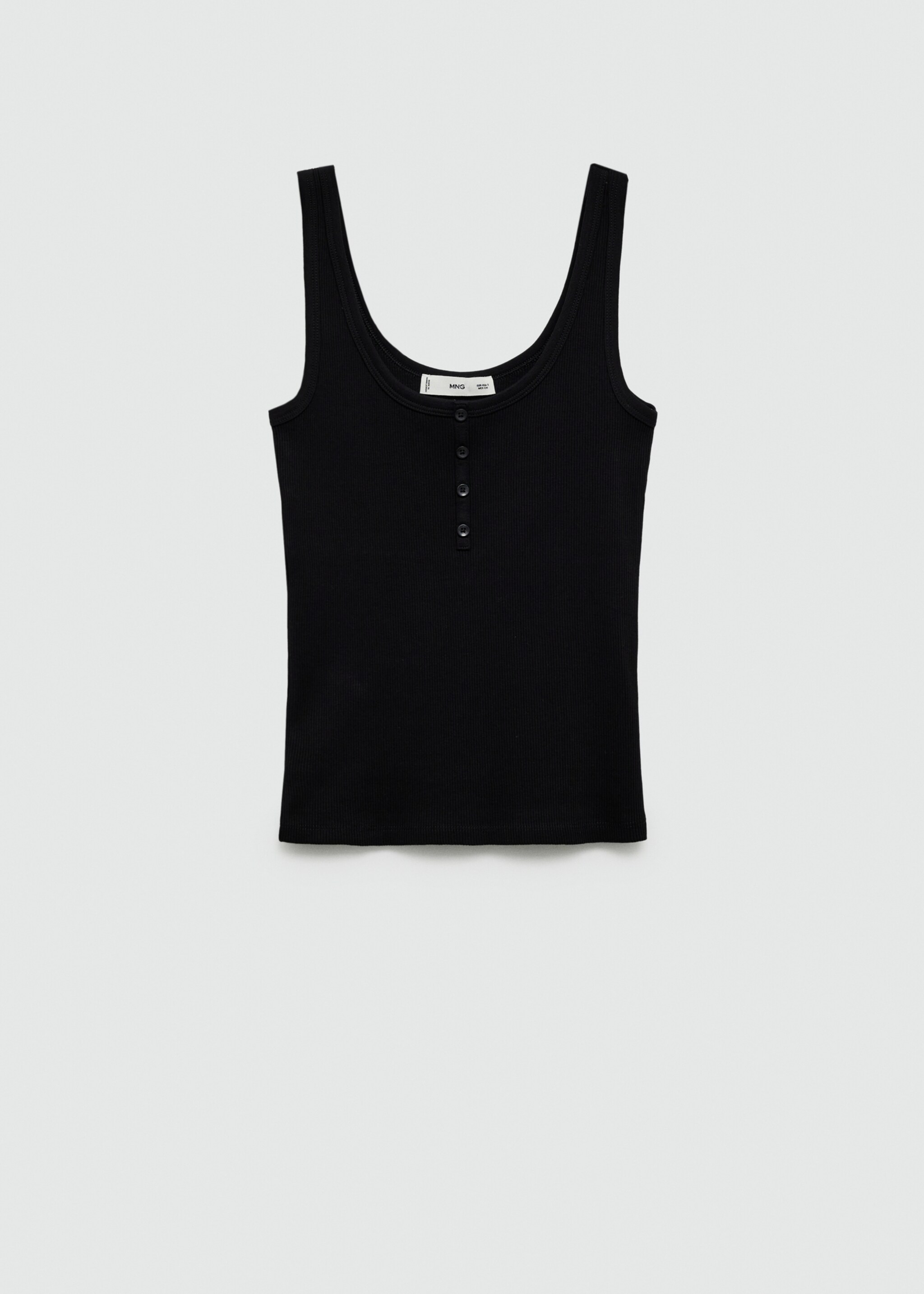 Top bretelles boutons - Article sans modèle, Noir. Ref: 77052922-00.