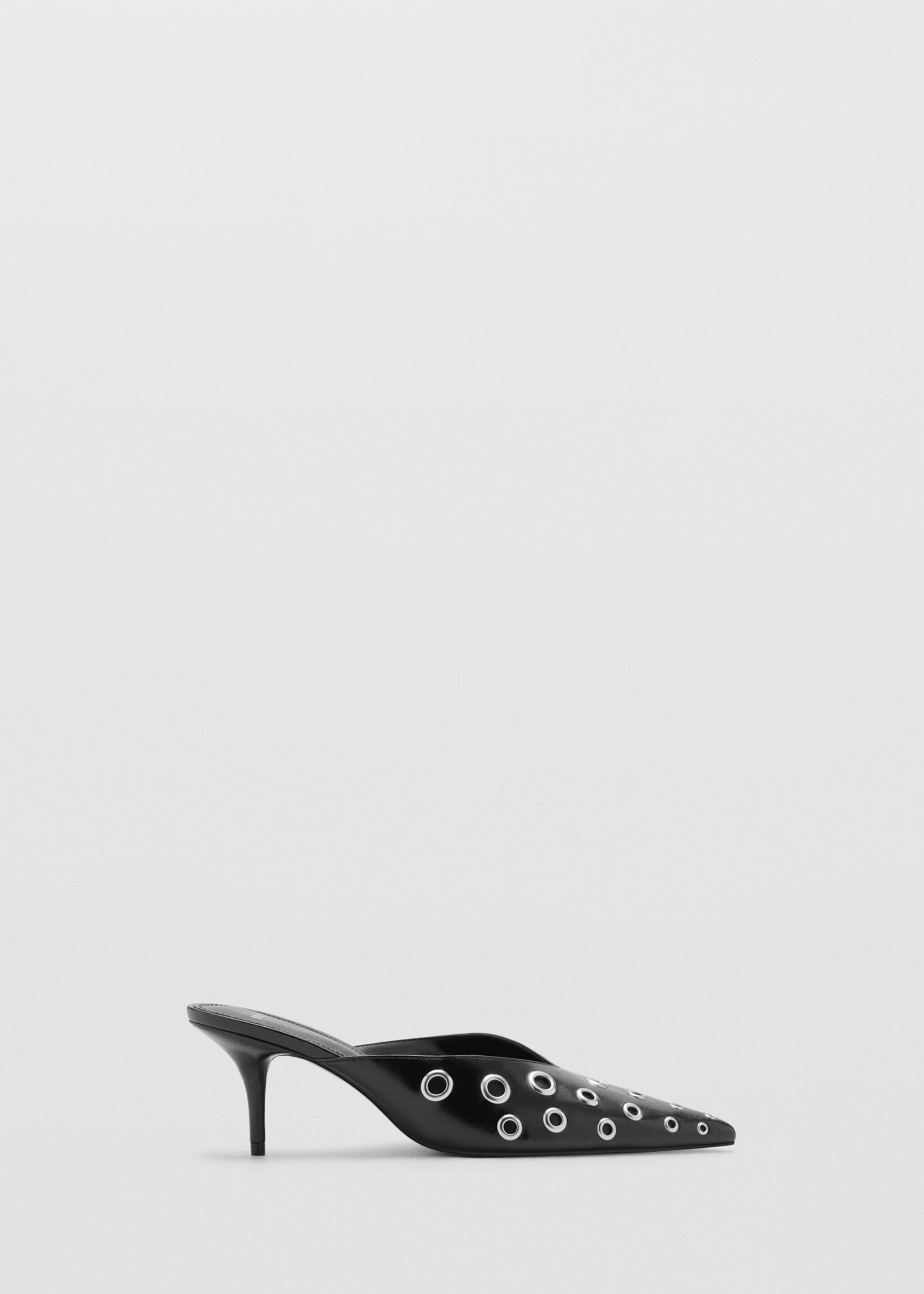 Slingback shoes with metallic detail - Article without model, Black. Ref: 77052924-00.