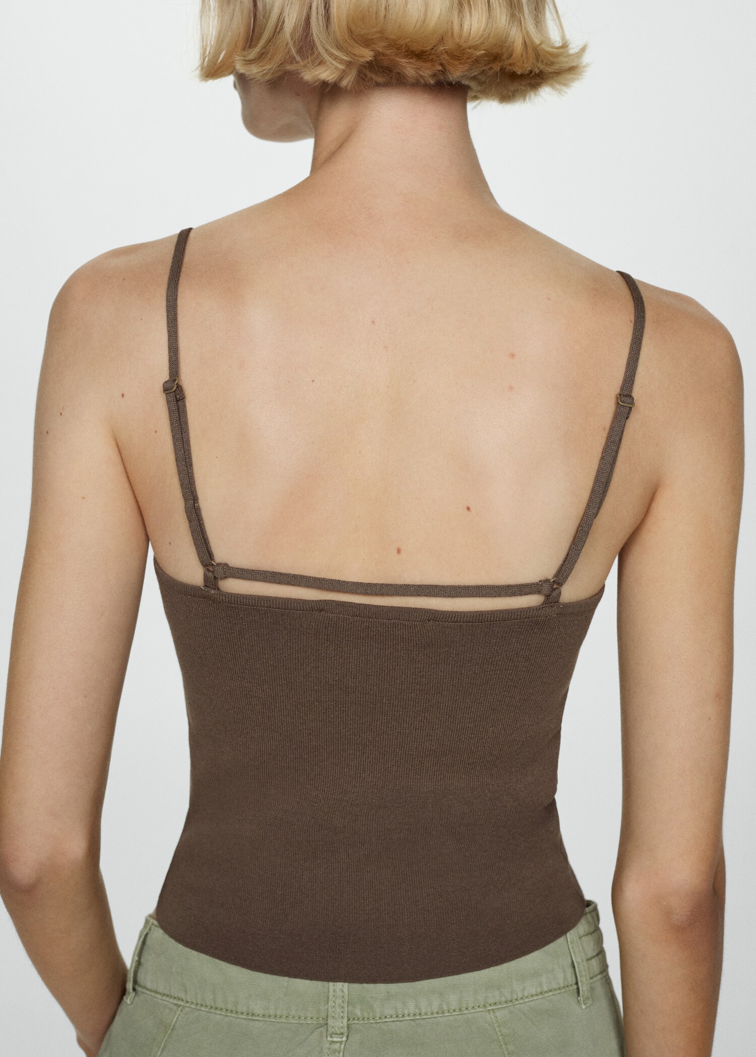 Knit strap top - Reverse of the article