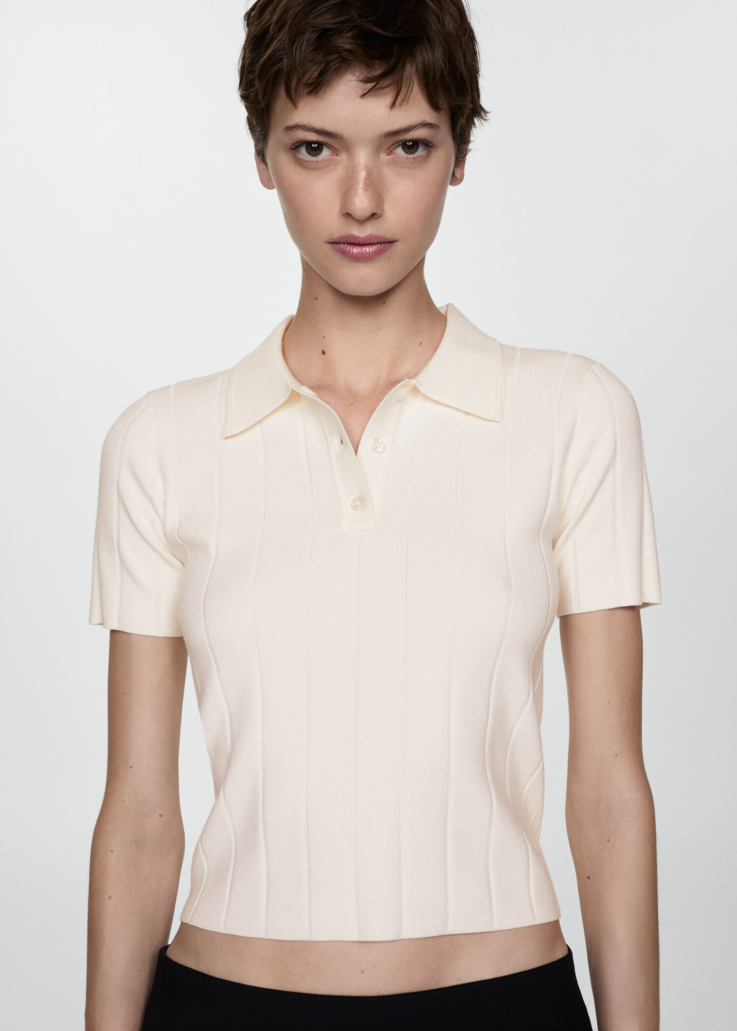Polo-neck t-shirt - Medium plane