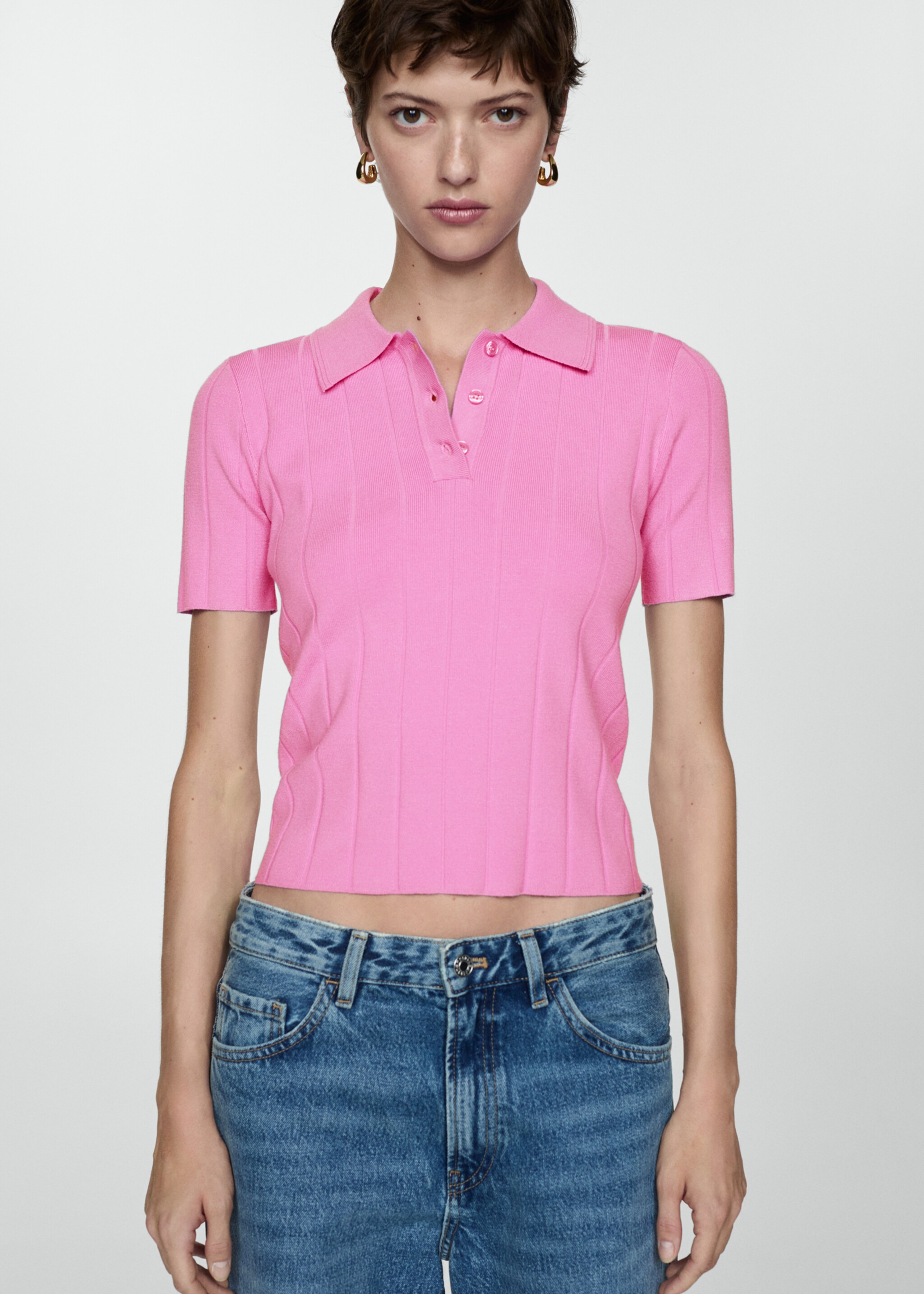 Polo-neck t-shirt - Medium plane