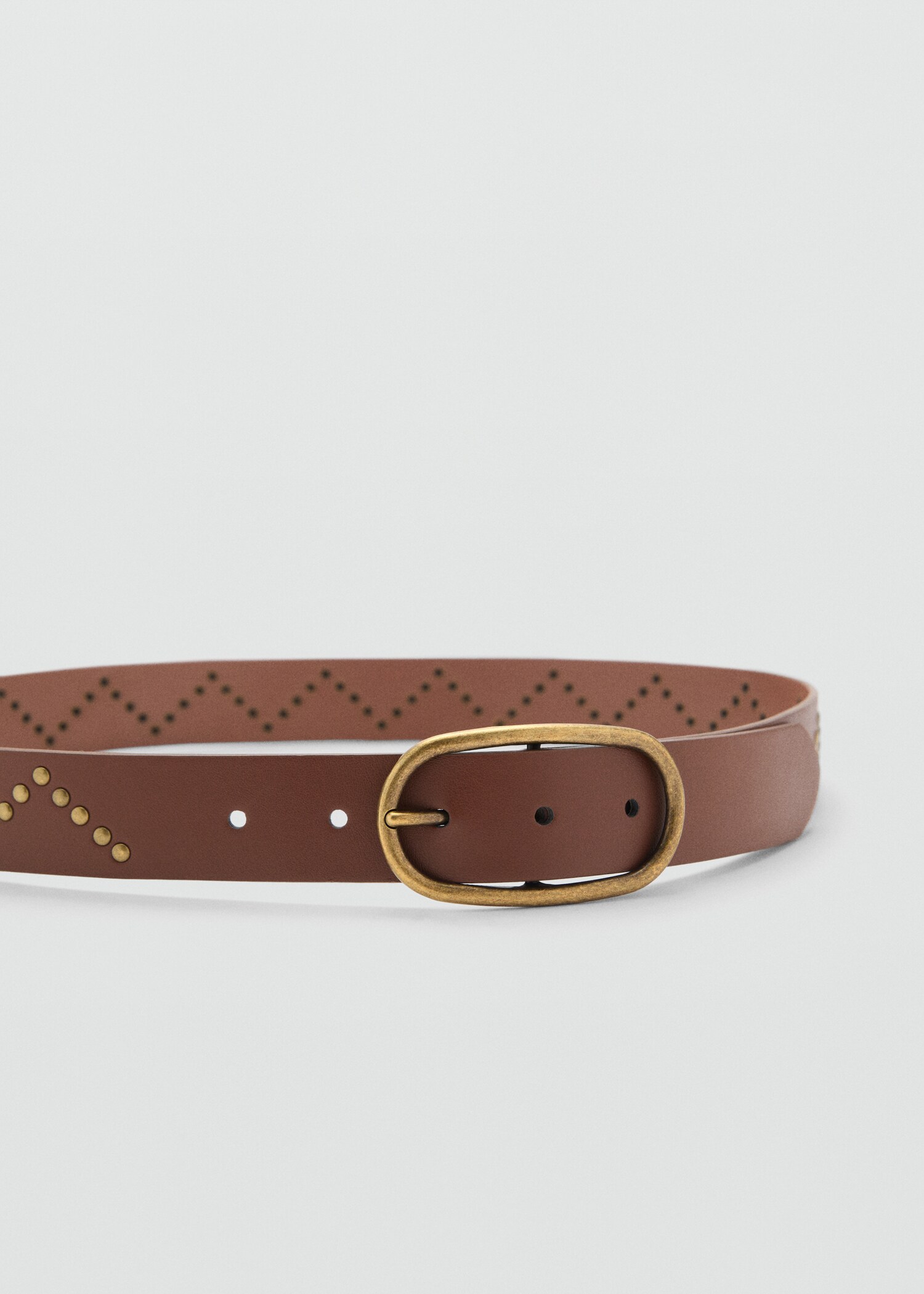 Buckled studded belt - Medium plane