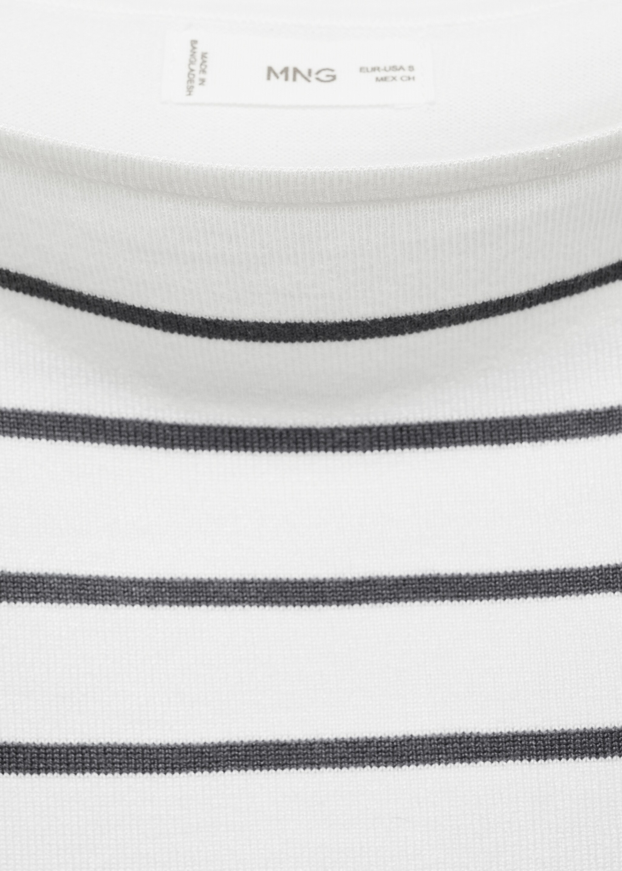 Striped boat-neck sweater - Details of the article 8, Off White. Ref: 77052932-00.