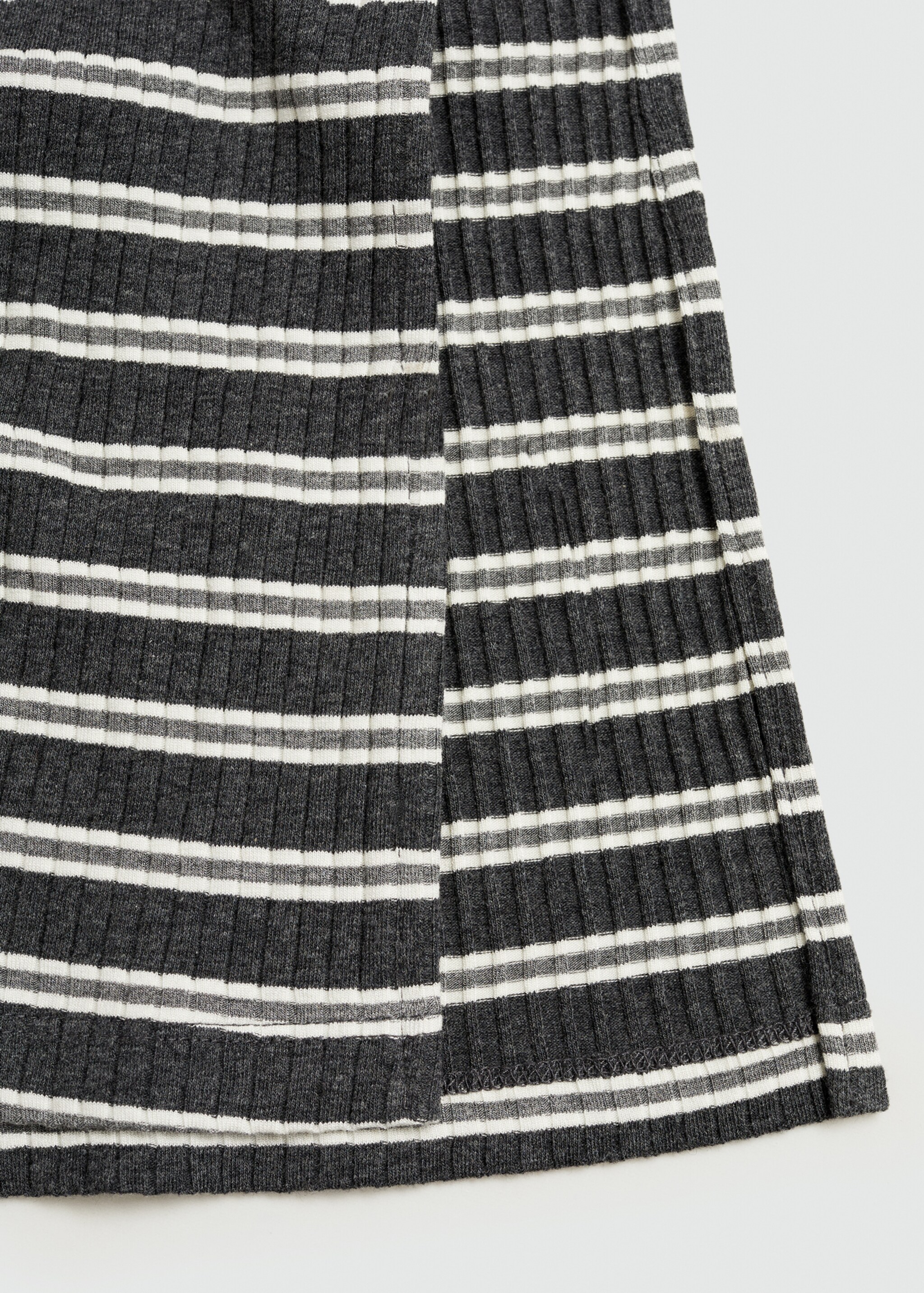 Cut-out striped dress - Details of the article 0, Grey. Ref: 77052936-00.