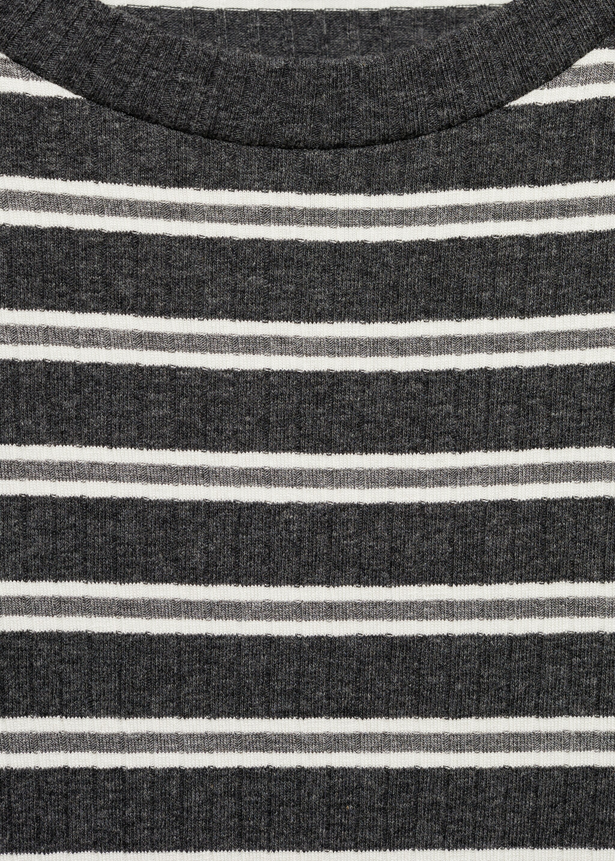 Cut-out striped dress - Details of the article 8, Grey. Ref: 77052936-00.