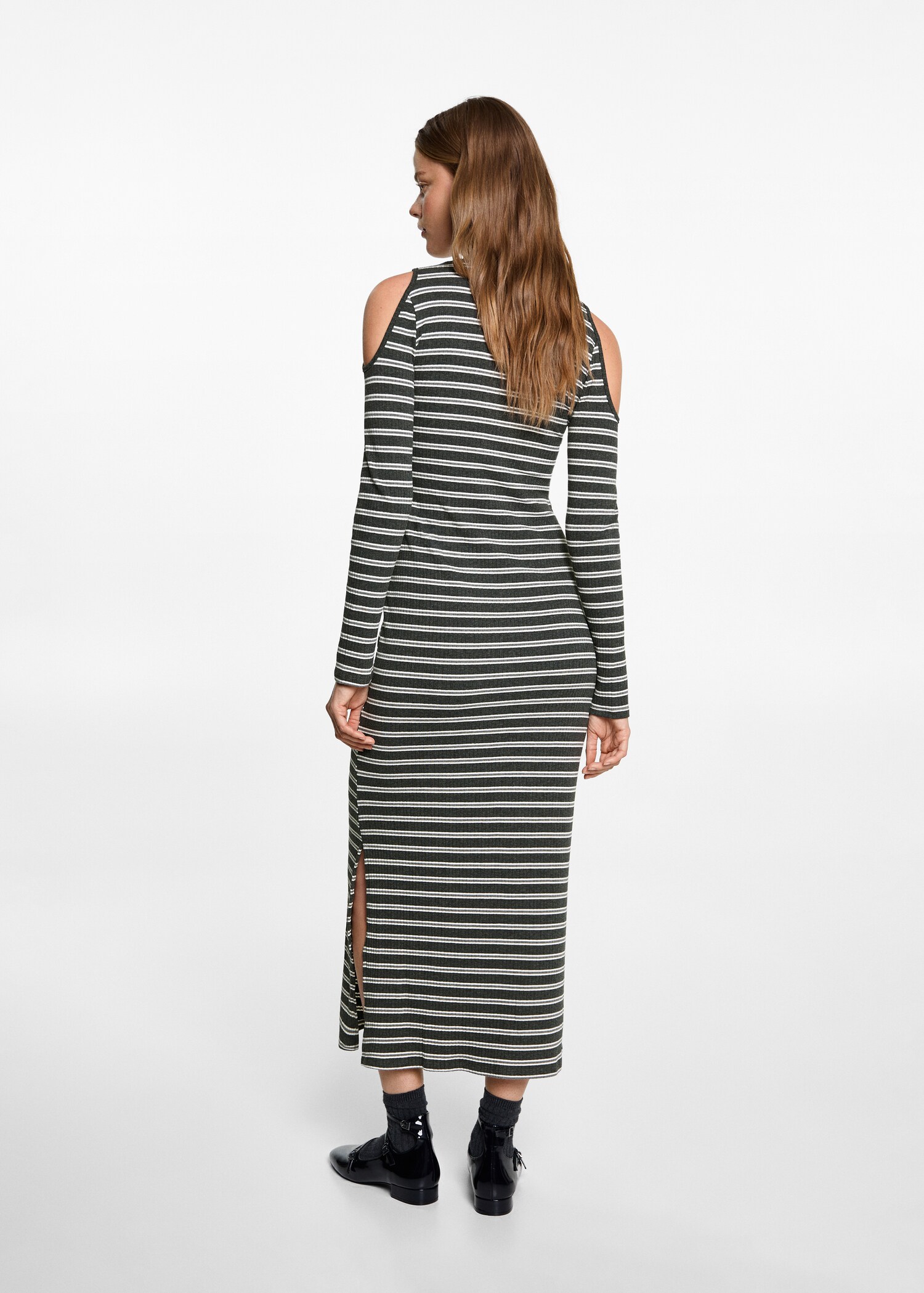 Cut-out striped dress - Reverse of the article