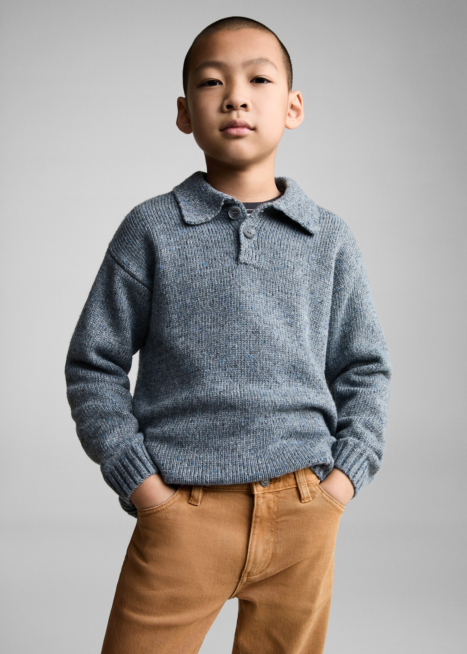 Straight-fit cotton pants - Medium plane