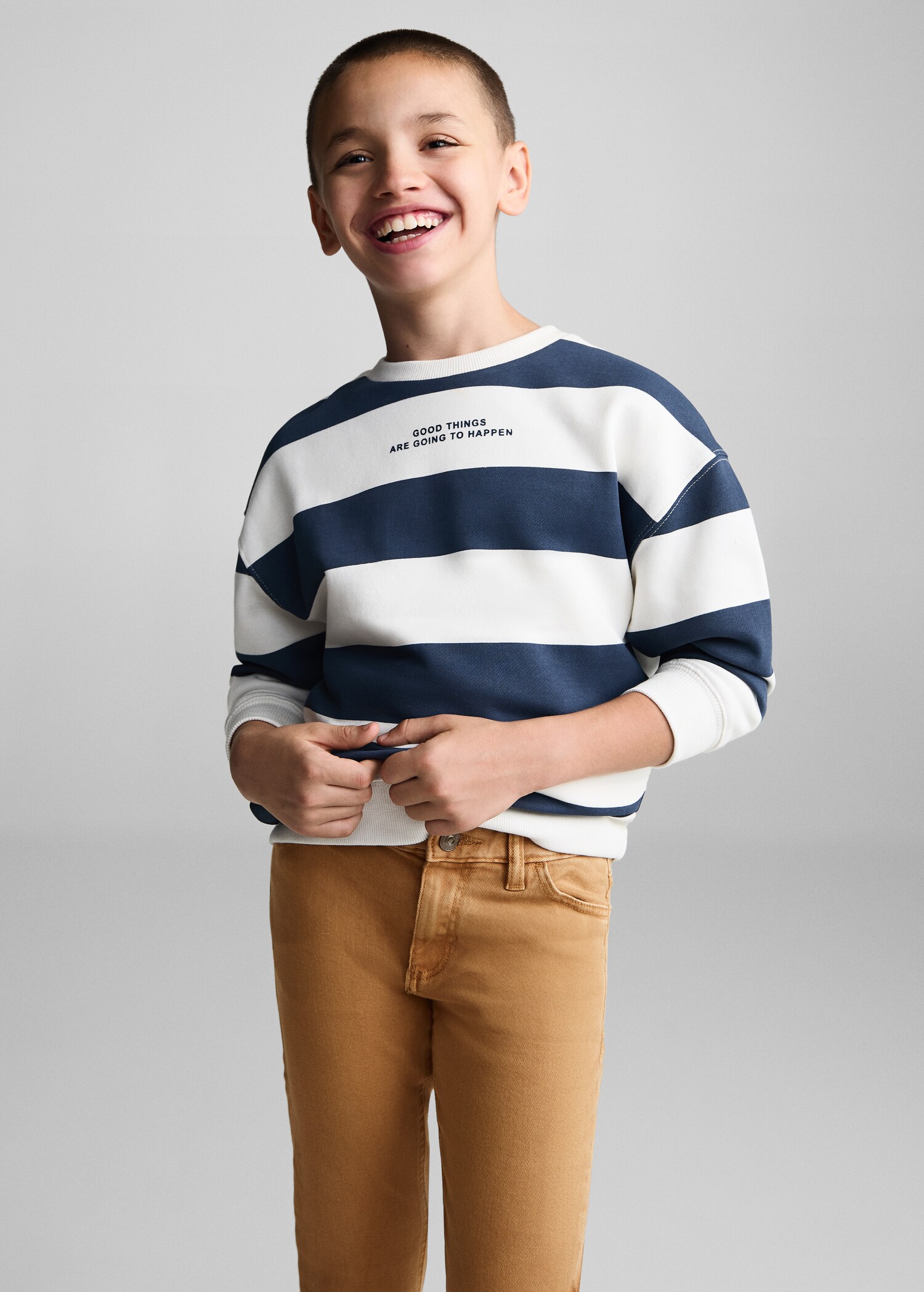 Straight-fit cotton pants - Details of the article 1