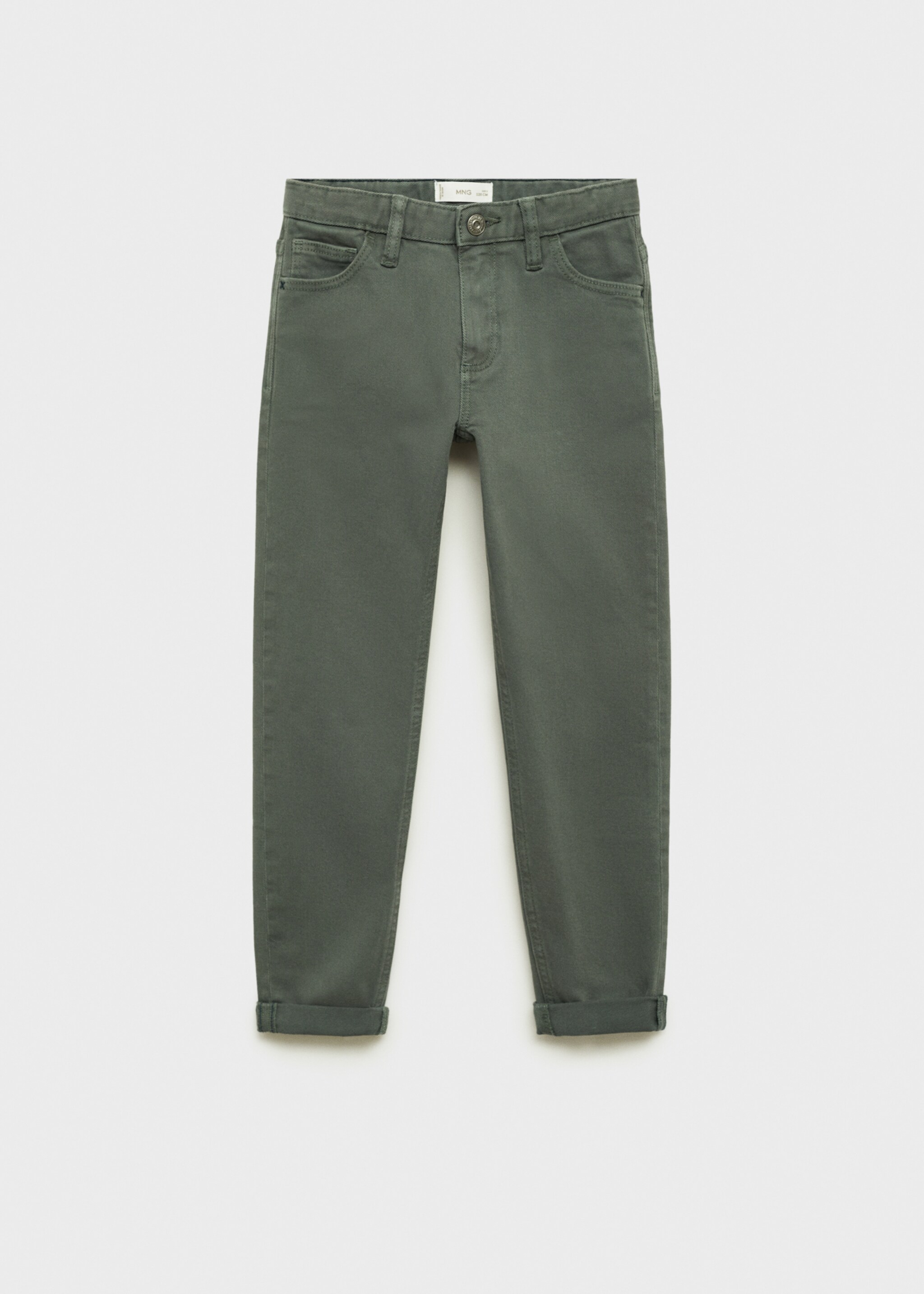 Rechte katoenen broek - Artikel zonder model, Donkergroen. Ref: 77053262-00.