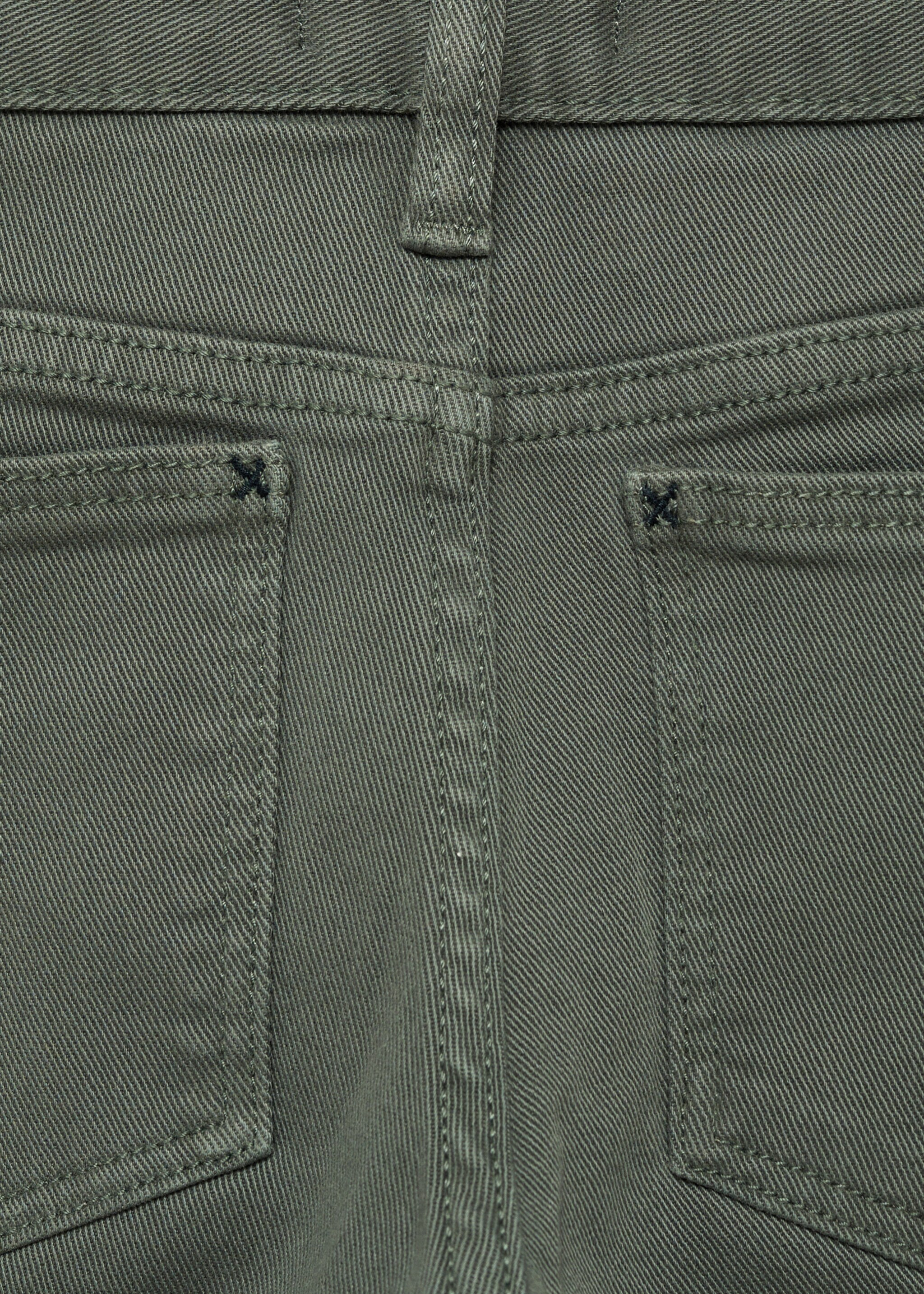 Rechte katoenen broek - Detail van het artikel 0, Donkergroen. Ref: 77053262-00.