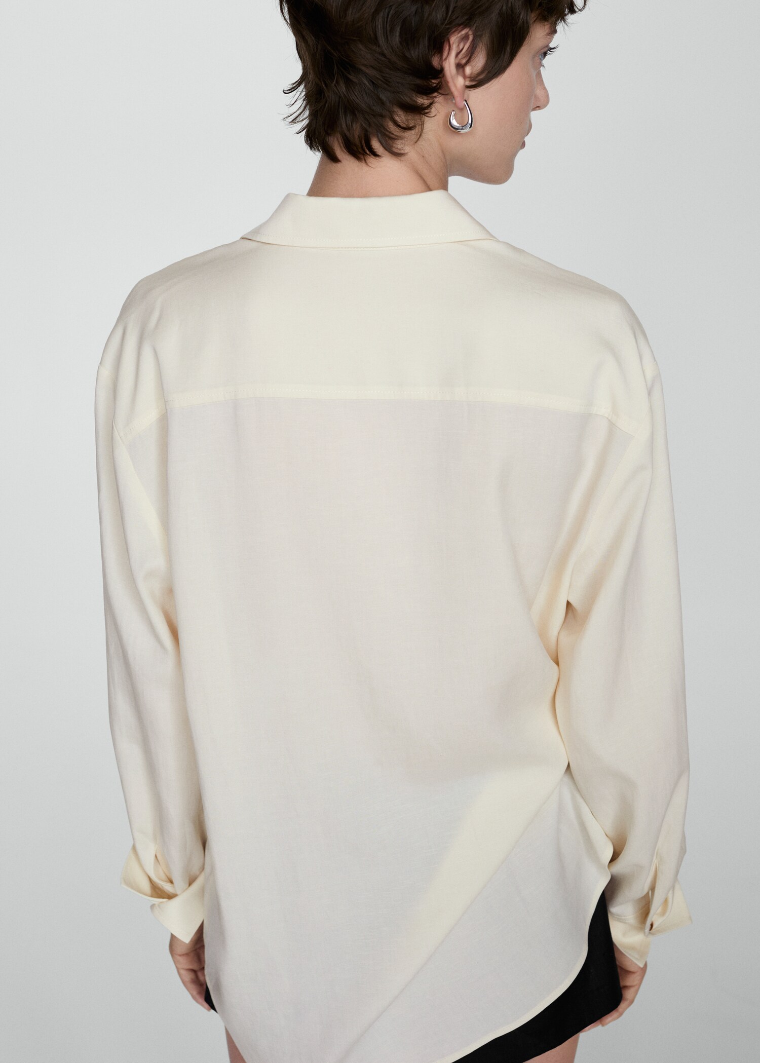 Camisa lyocell oversize - Reverso del artículo