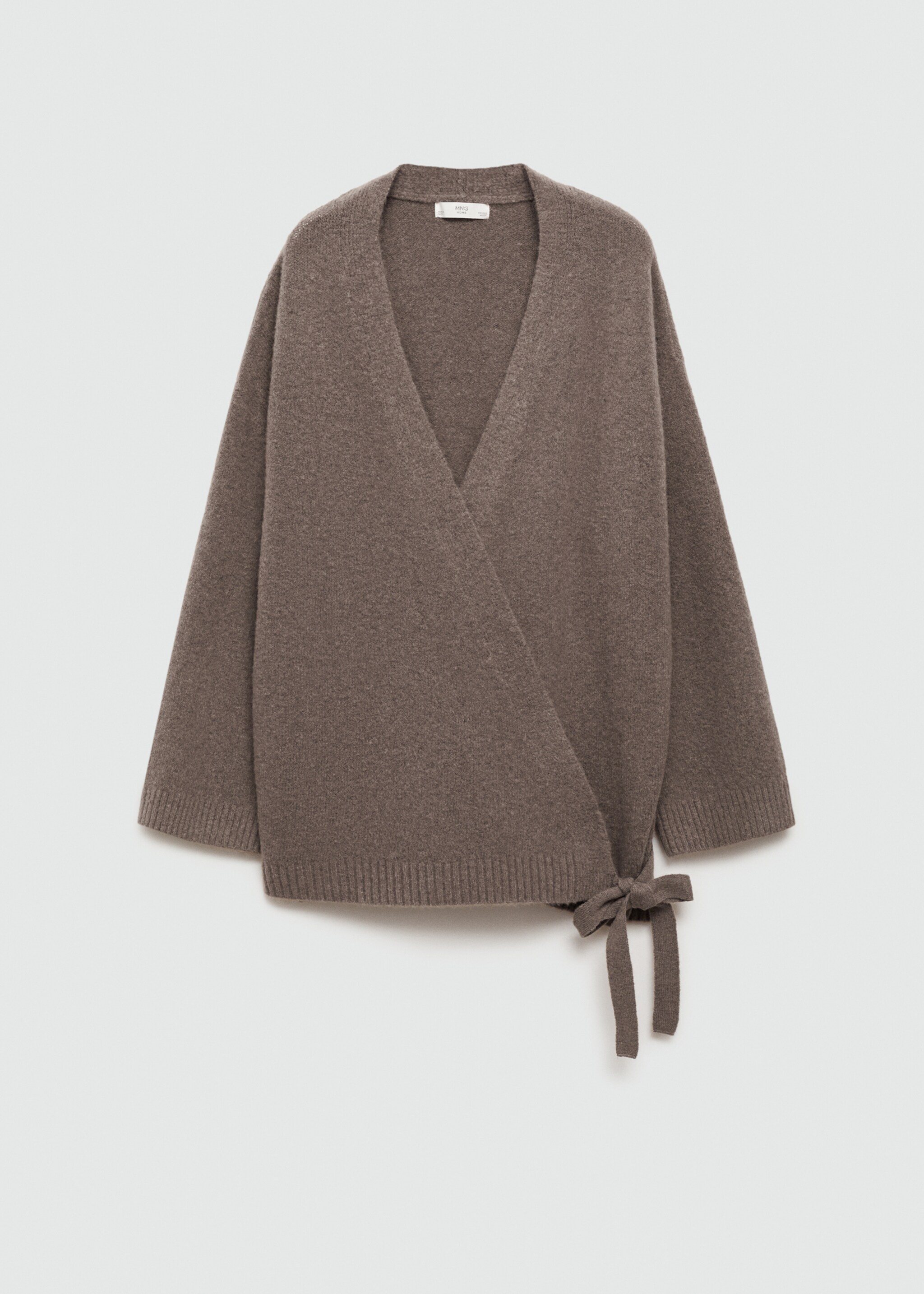 Double-breasted cardigan - Article without model, Brown. Ref: 77053266-00.