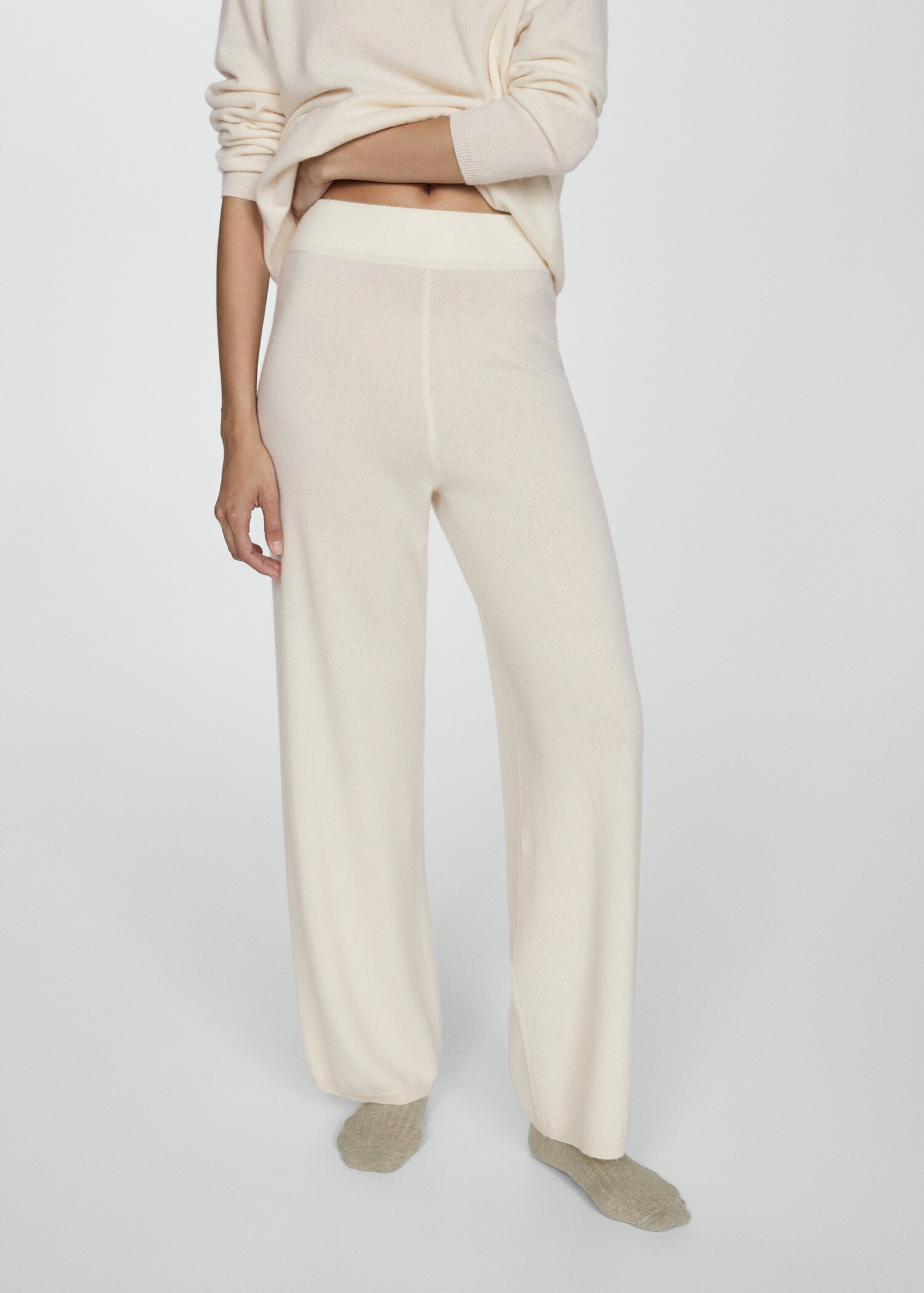 100% cashmere trousers - Medium plane