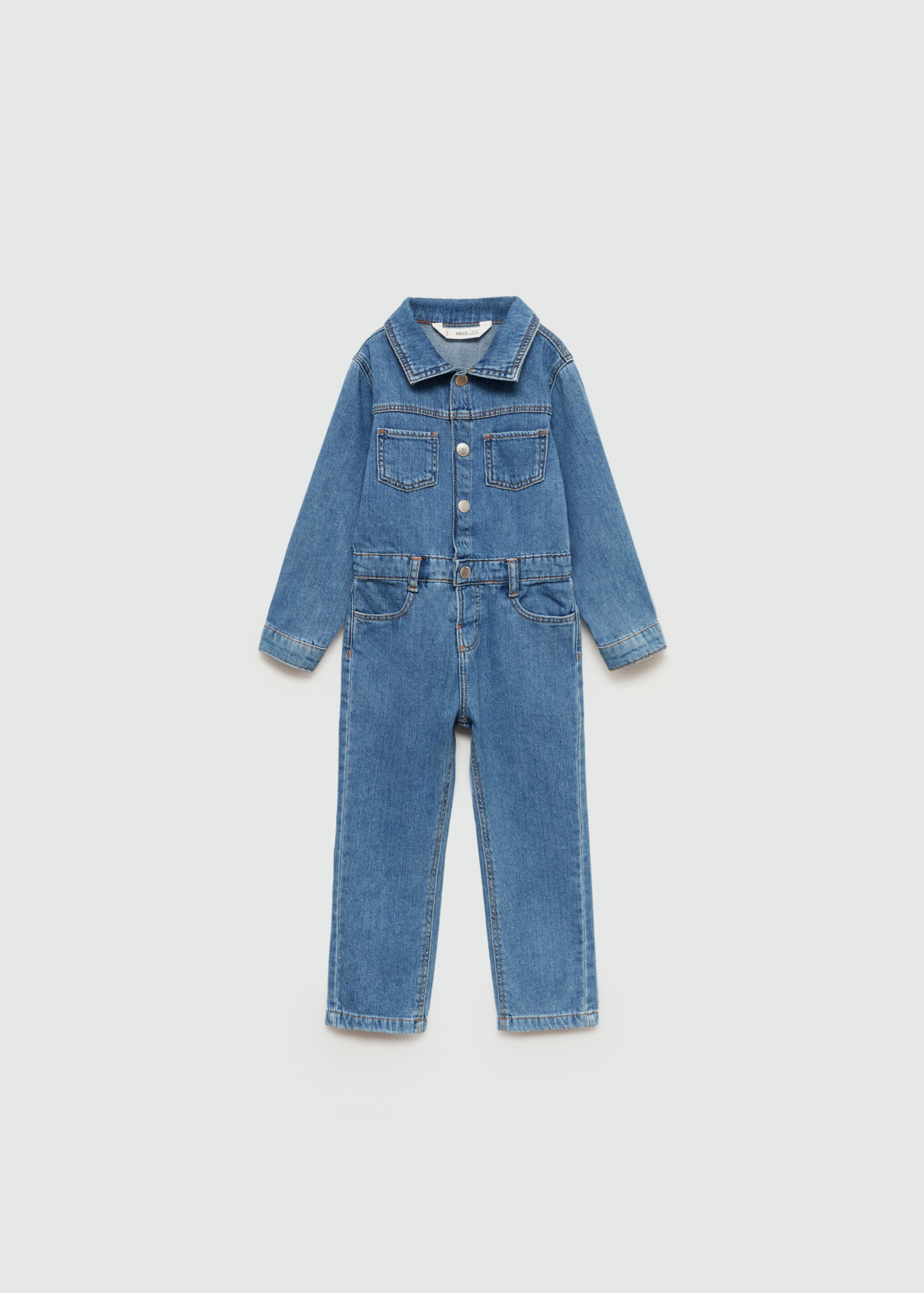 Denim shirt jumpsuit - Article without model, Medium Blue. Ref: 77053272-00.