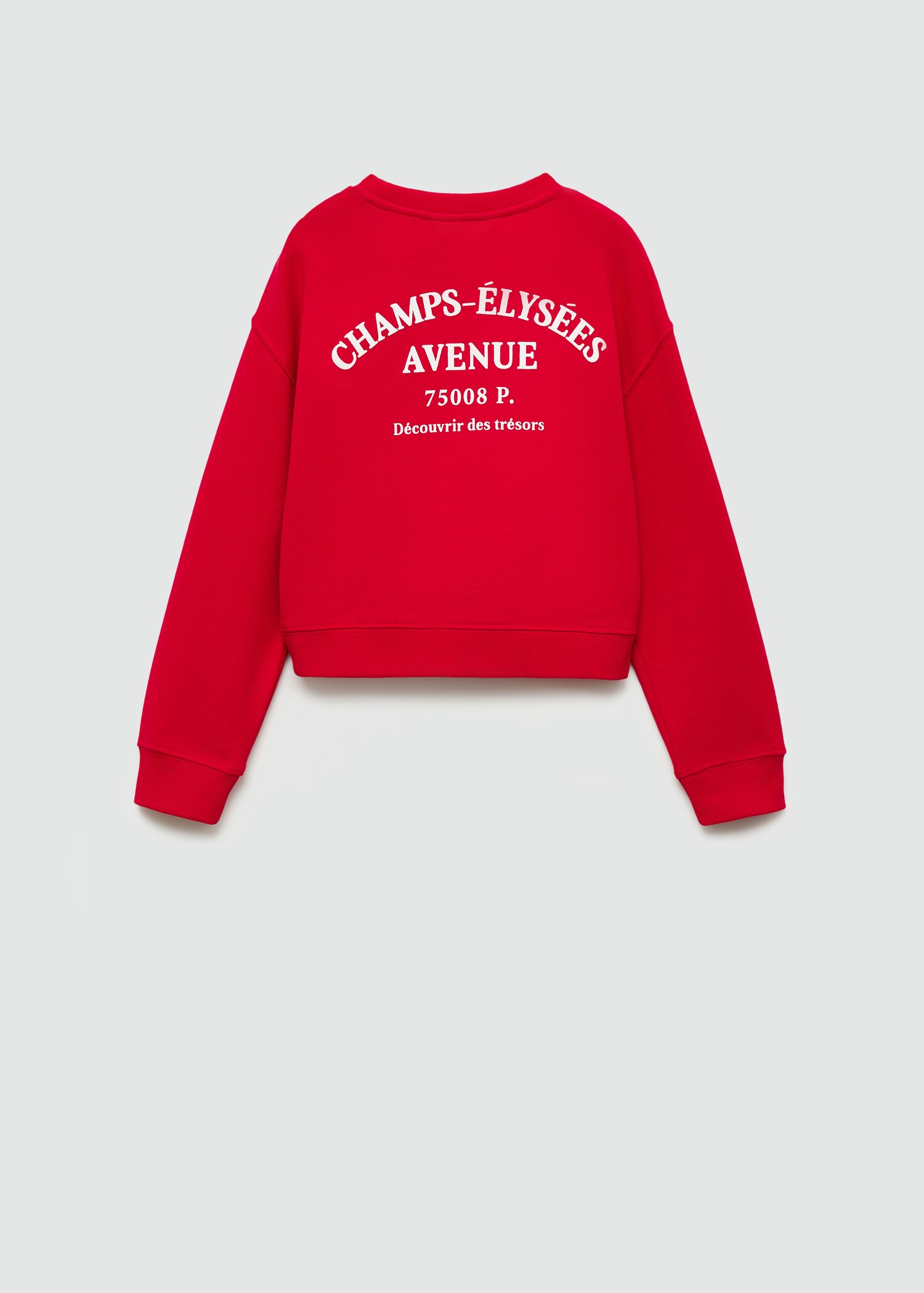 Embroidered detail cotton sweatshirt - Reverse of the article