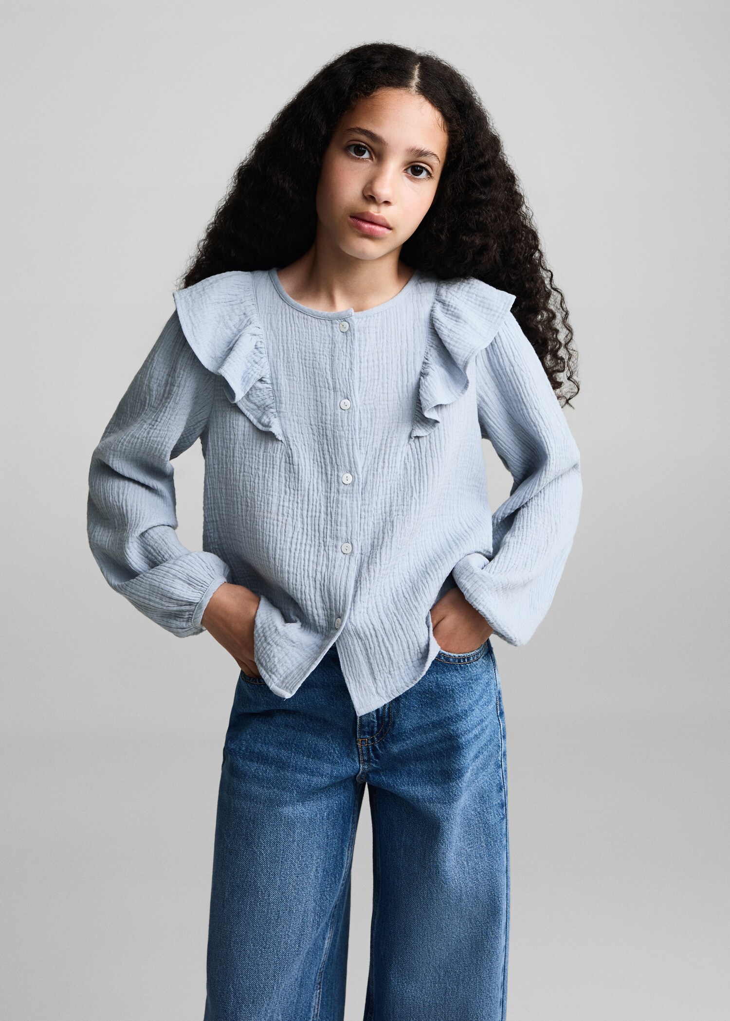 Cheesecloth cotton blouse - Medium plane