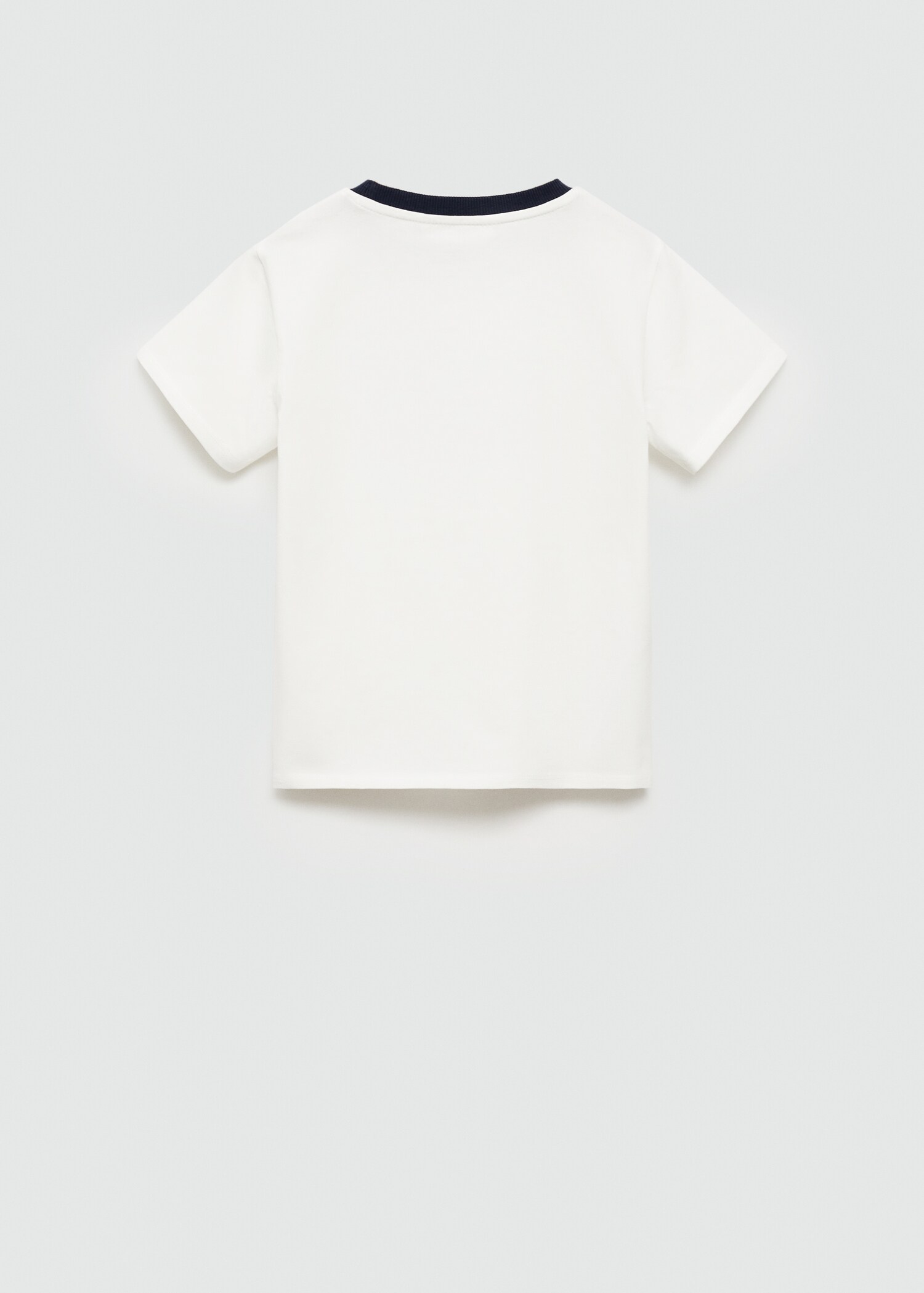 T-shirt com gola em contraste - Verso do artigo