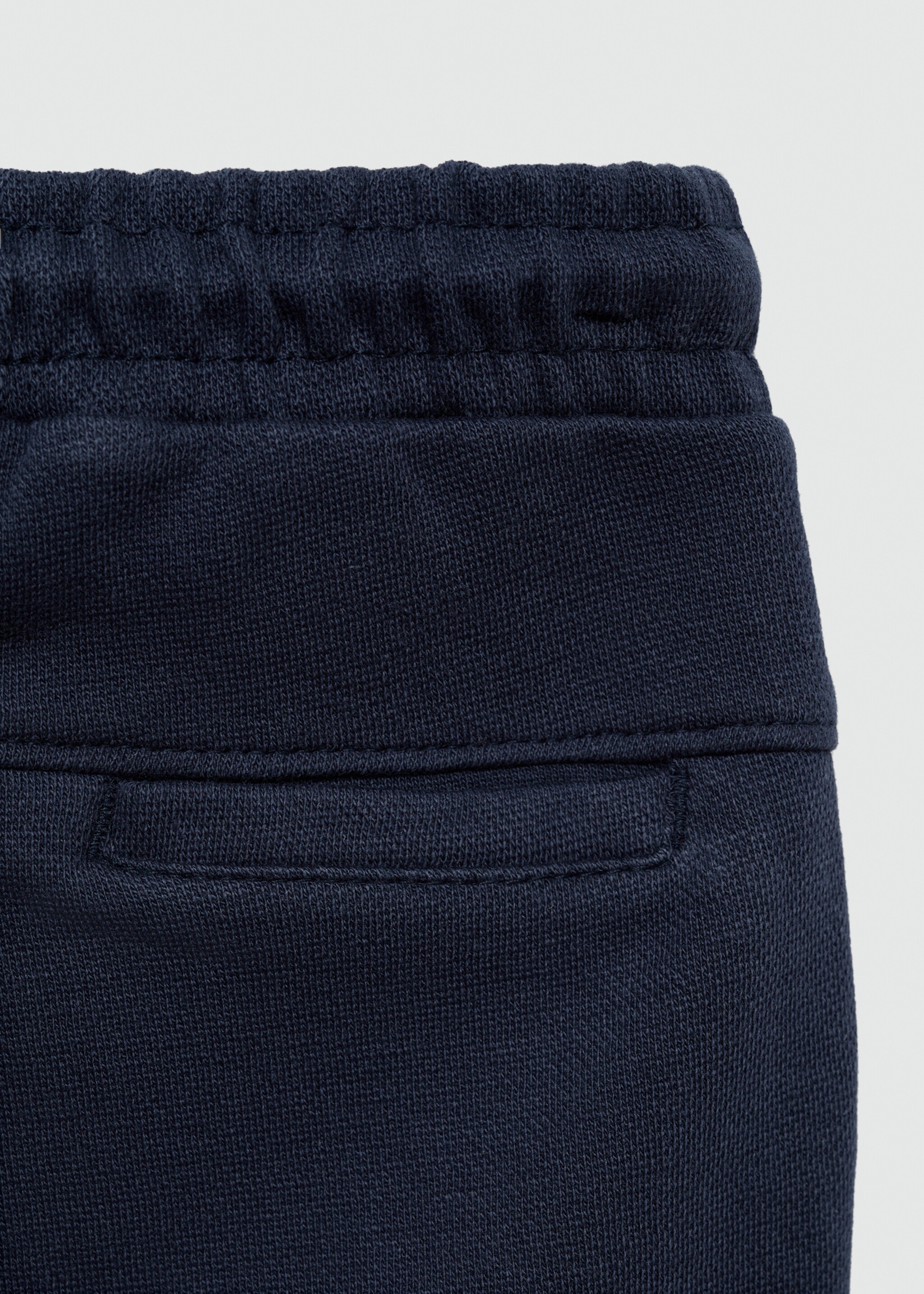 Cotton jogger-style trousers - Details of the article 0, Dark Navy. Ref: 77053287-00.