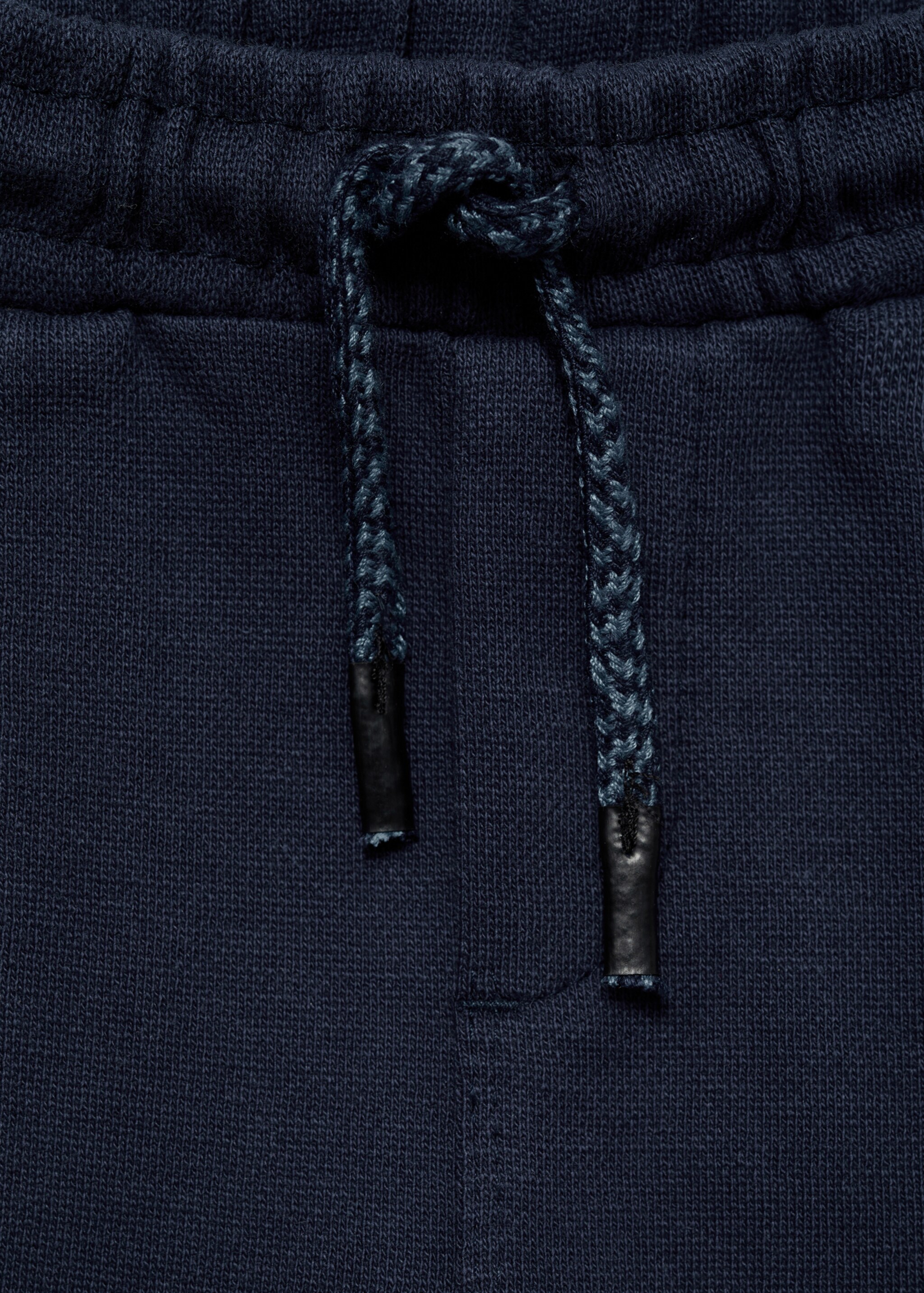 Cotton jogger-style trousers - Details of the article 8, Dark Navy. Ref: 77053287-00.