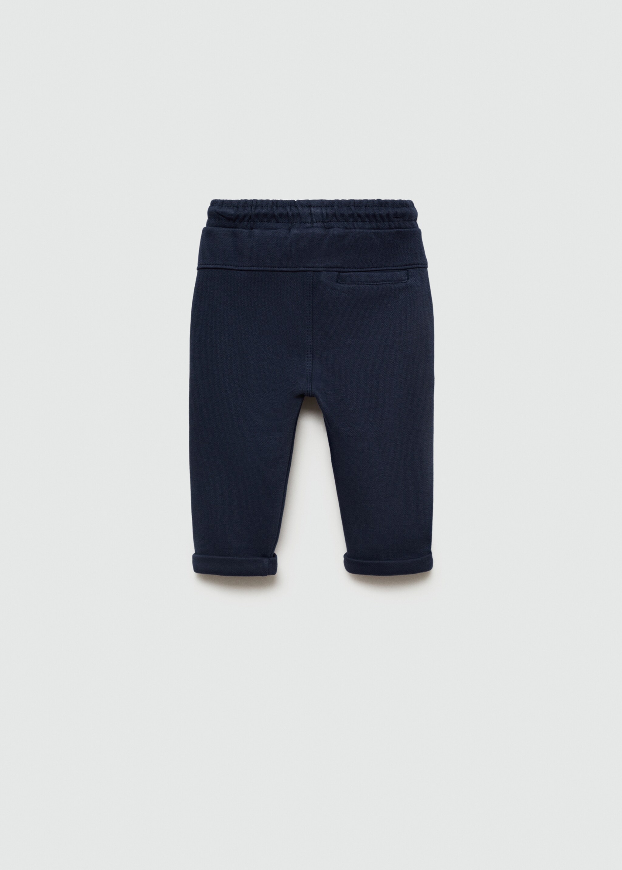 Cotton jogger-style trousers - Reverse of the article, Dark Navy. Ref: 77053287-00.