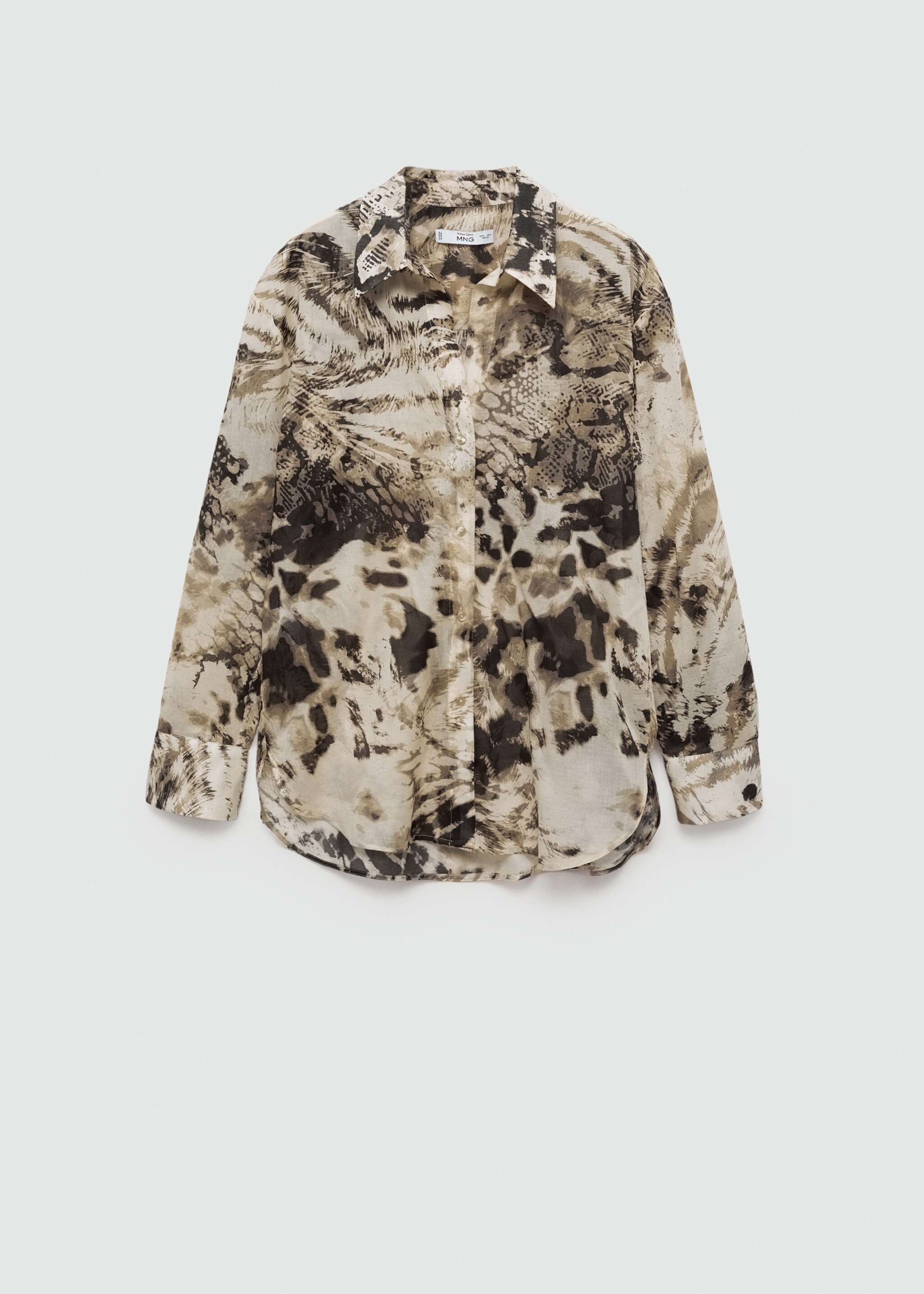 Camicia animal print semitrasparente - Articolo senza modello
