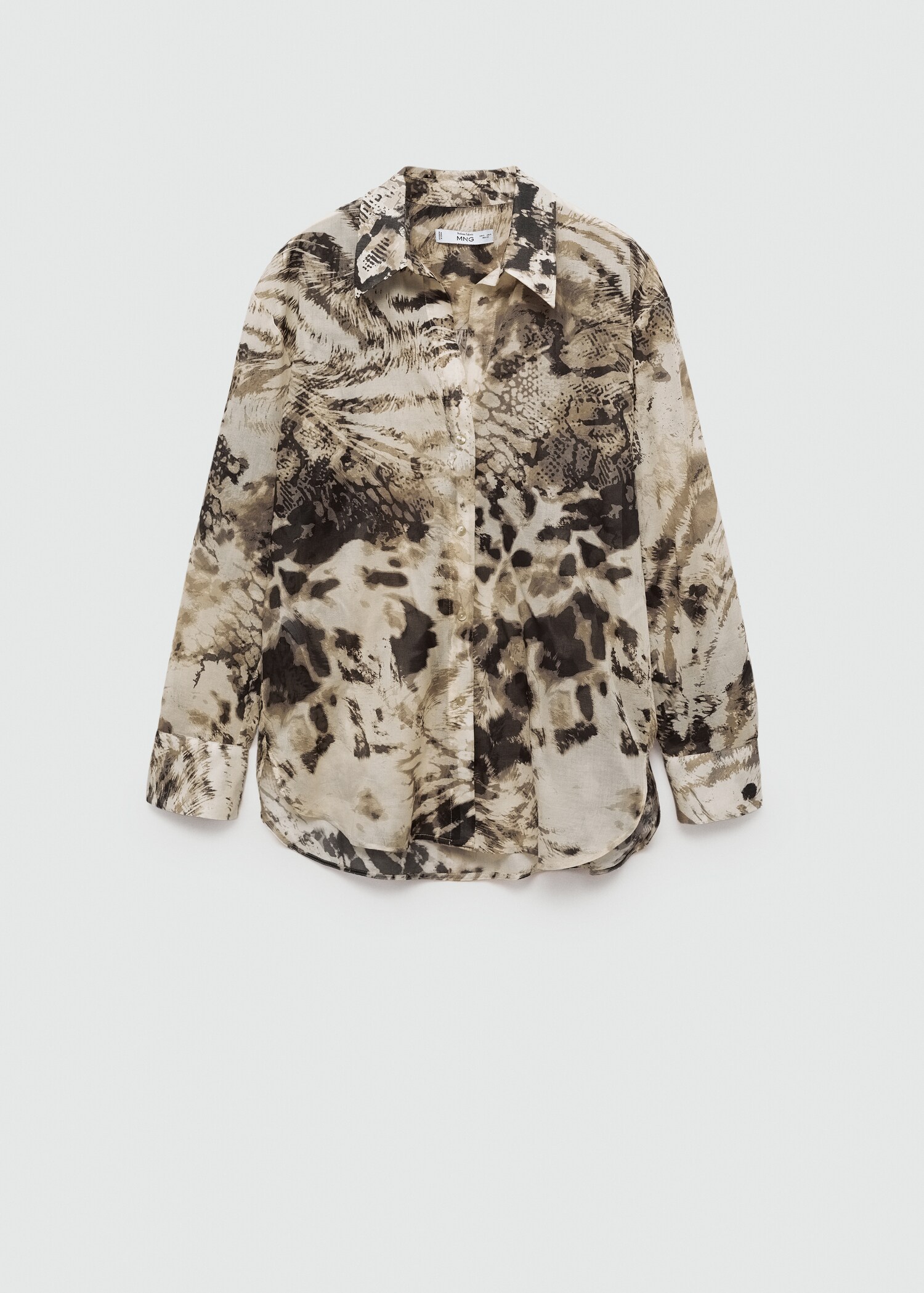 Halbdurchsichtiges Hemd mit Animal-Print - Artikel ohne Model