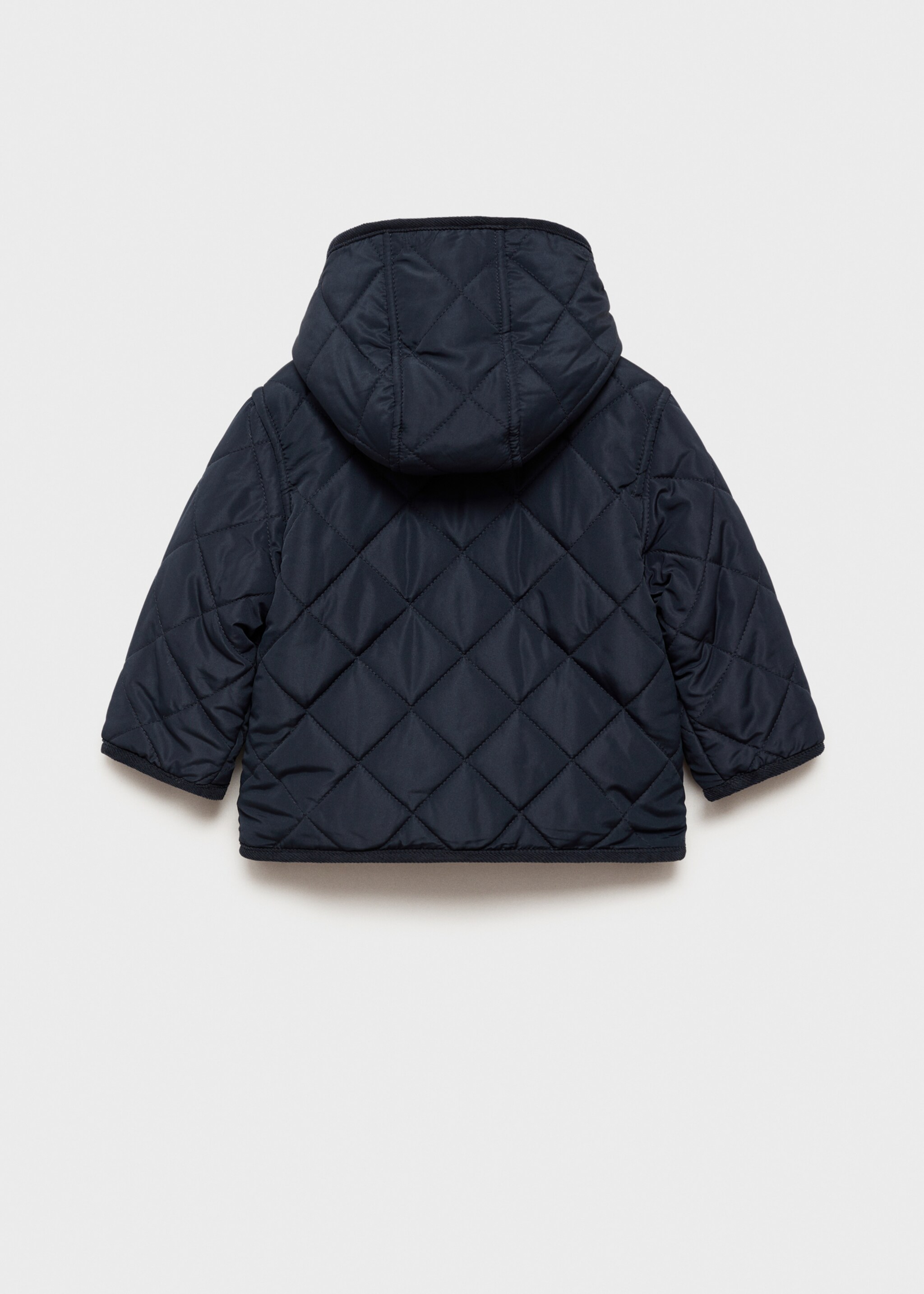 Anorak acolchado rombos - Reverso del artículo, Azul marino oscuro. Ref: 77053666-00.