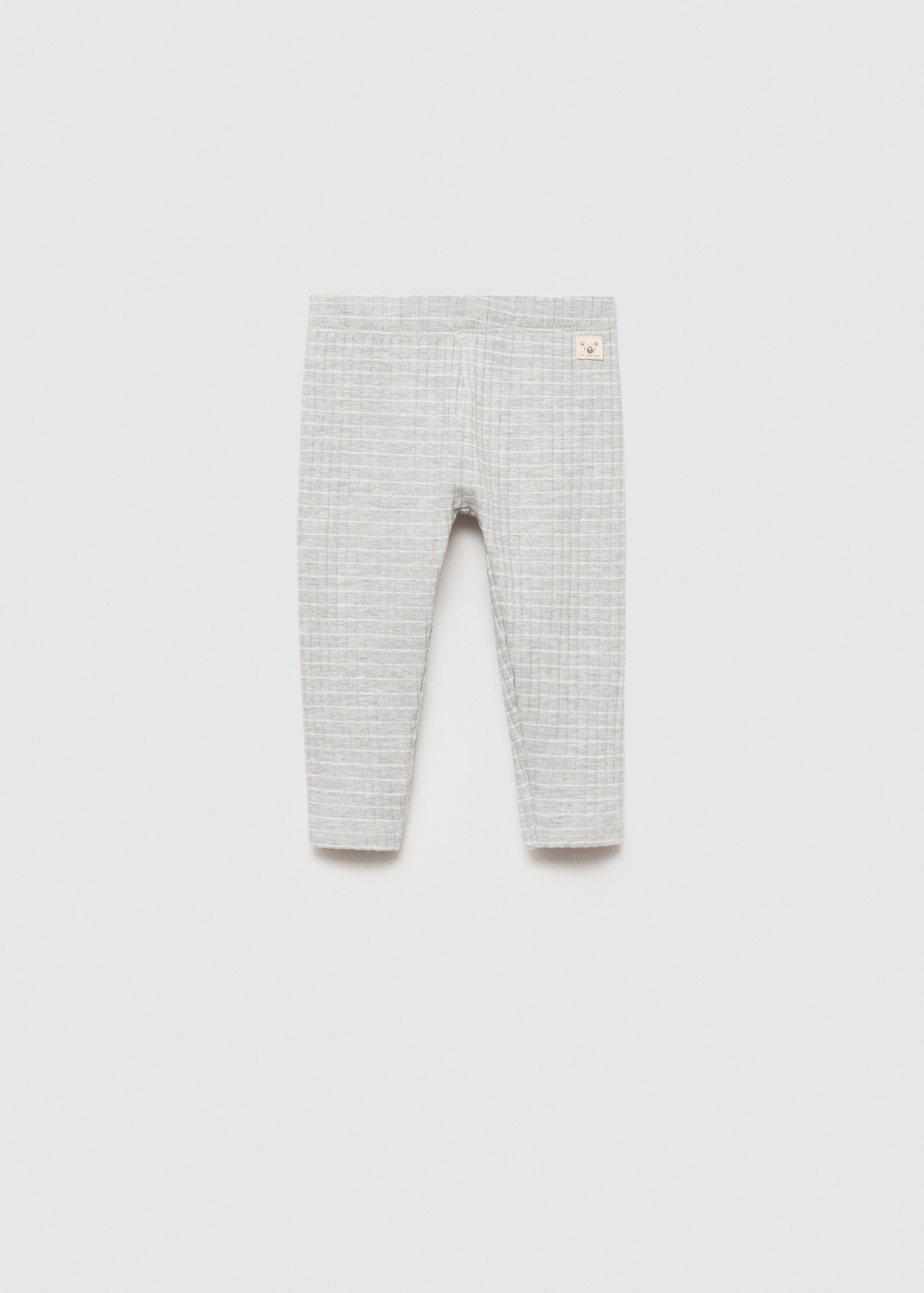 Stripped cotton leggings - Article without model, Sky Blue. Ref: 77053668-00.