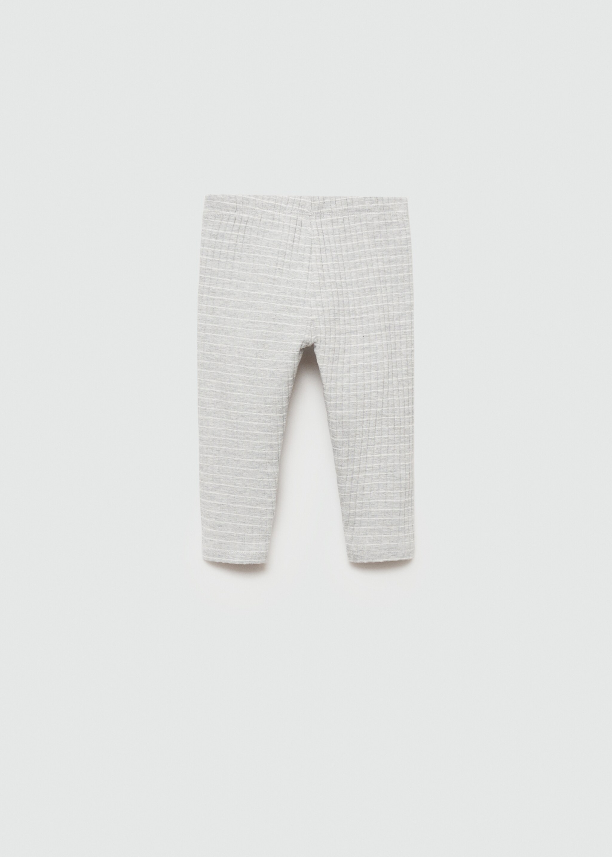 Stripped cotton leggings - Reverse of the article, Sky Blue. Ref: 77053668-00.