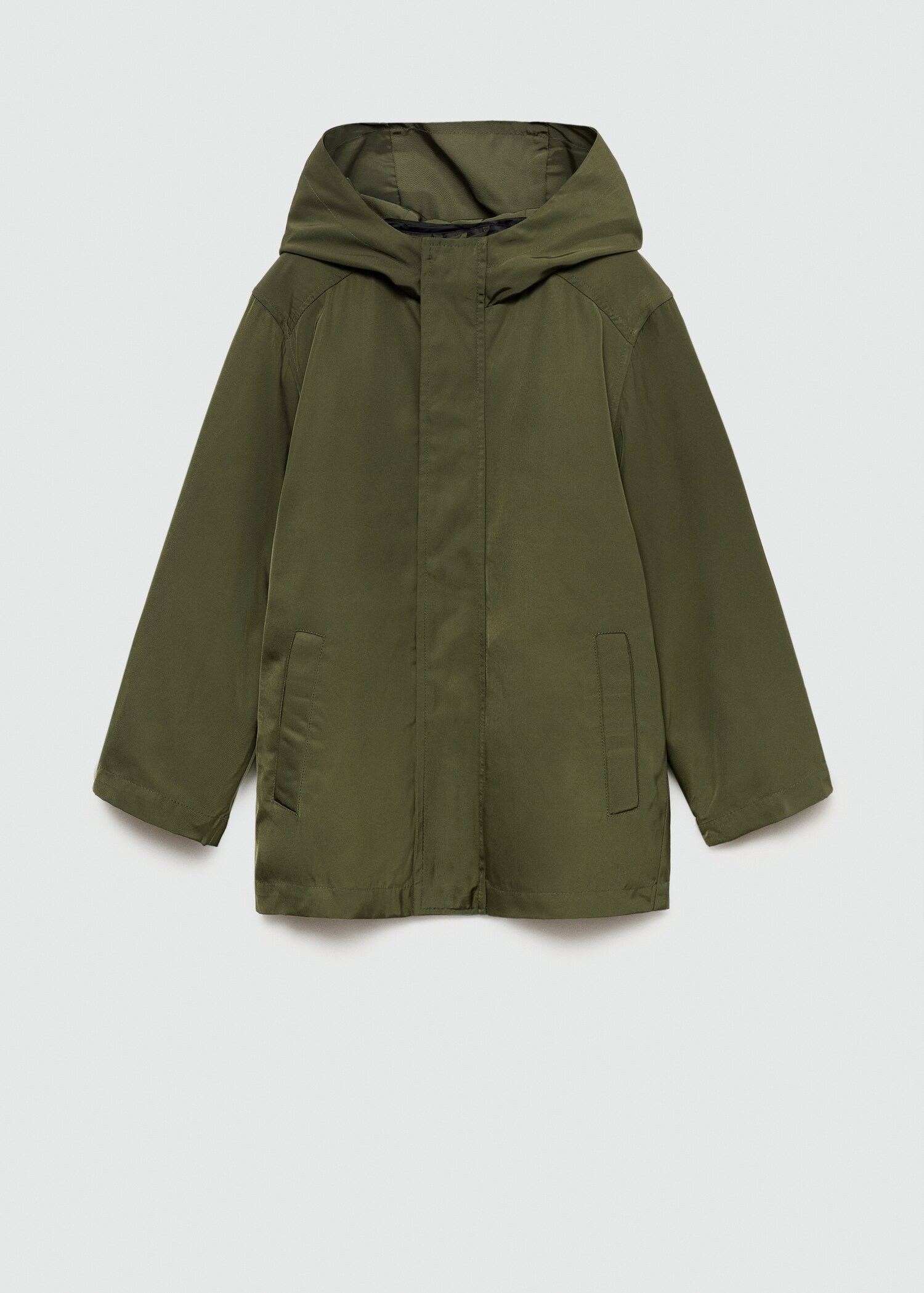 Hooded water-repellent coat - Article without model