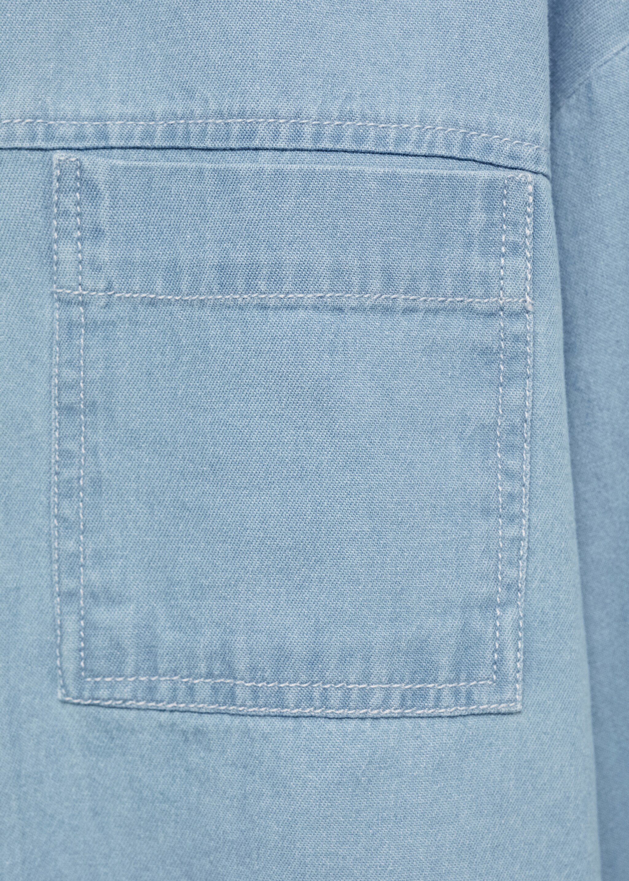 Pocket denim overshirt - Details of the article 0, Light Blue. Ref: 77054014-00.