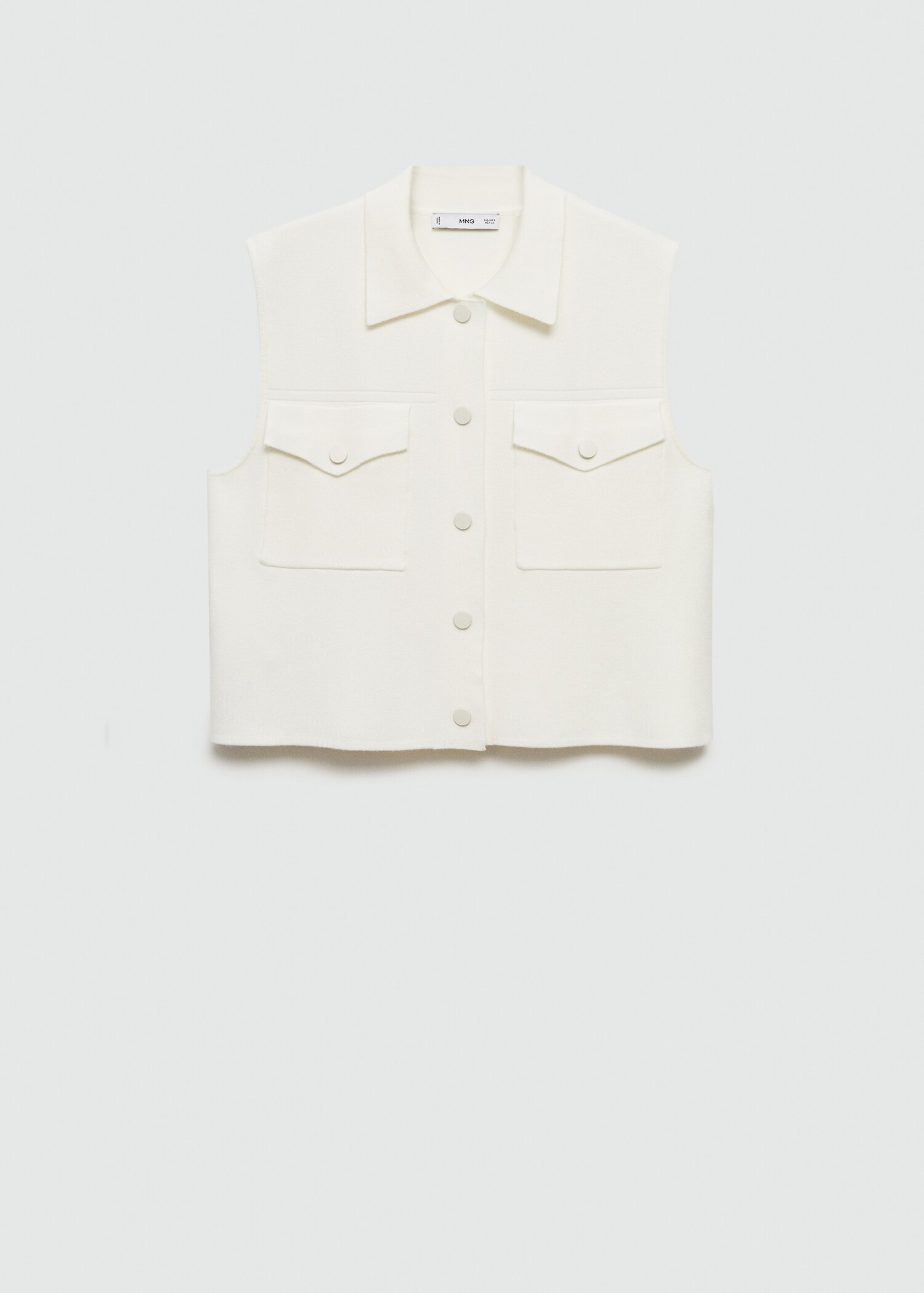 Knitted waistcoat with pockets - Article without model