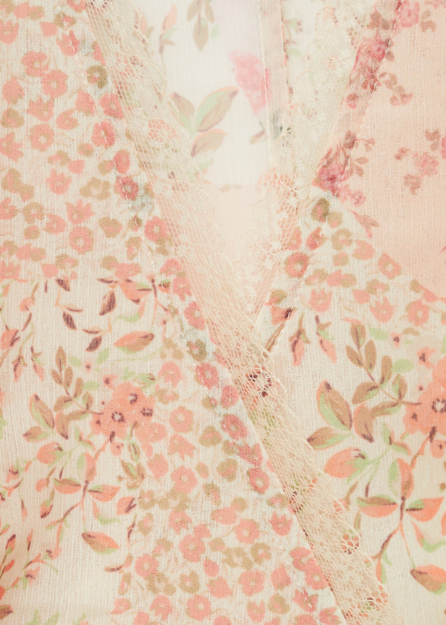 Blouse cache-cœur en imprimé fleuri - Détail de l'article 0