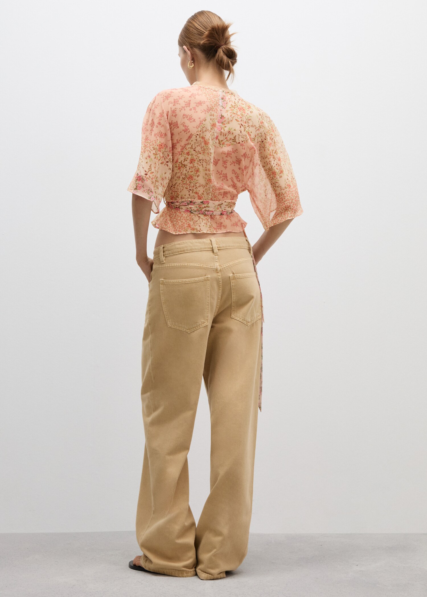 Blouse cache-cœur en imprimé fleuri - Verso de l’article