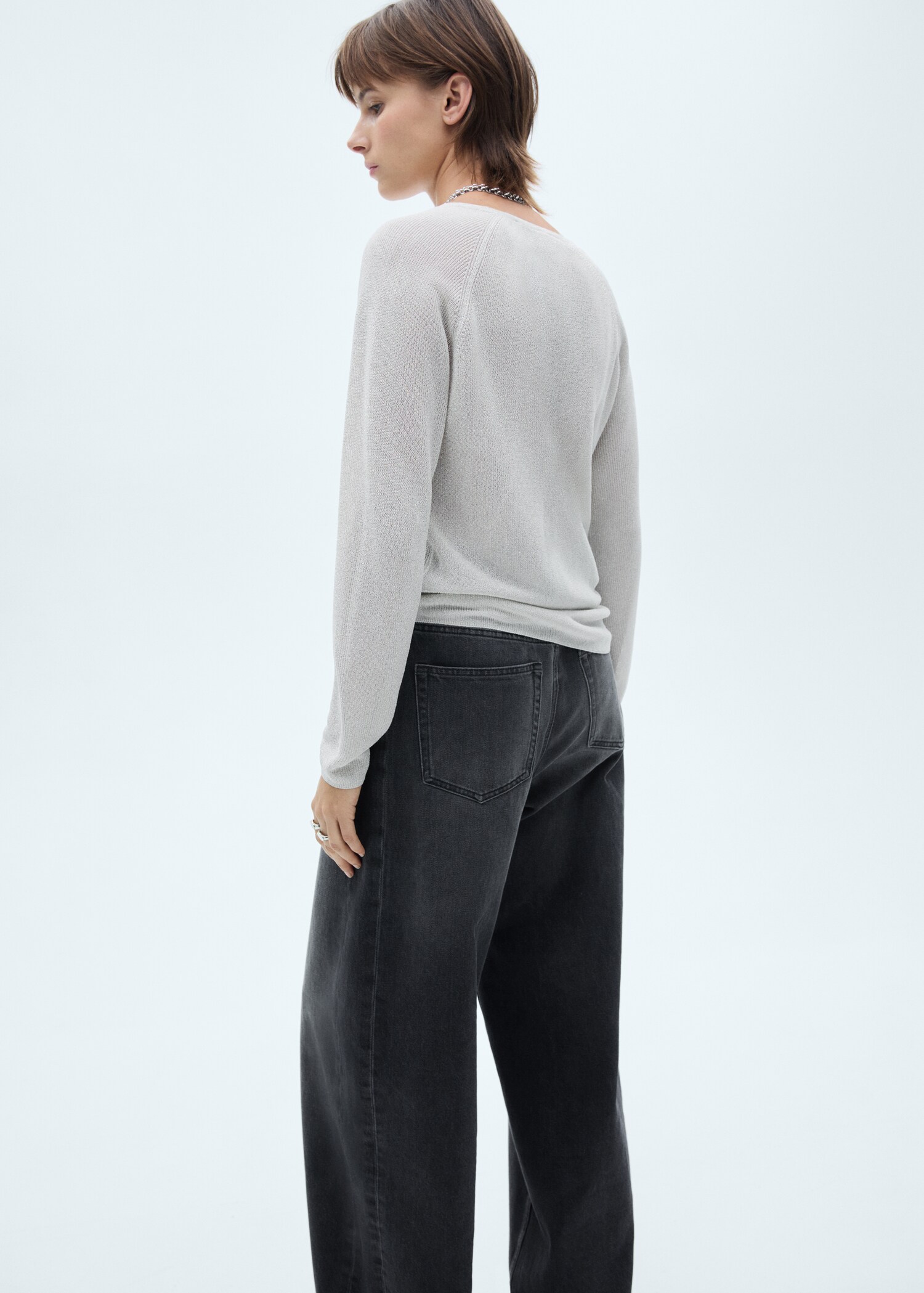Pull-over Lurex col V - Verso de l’article