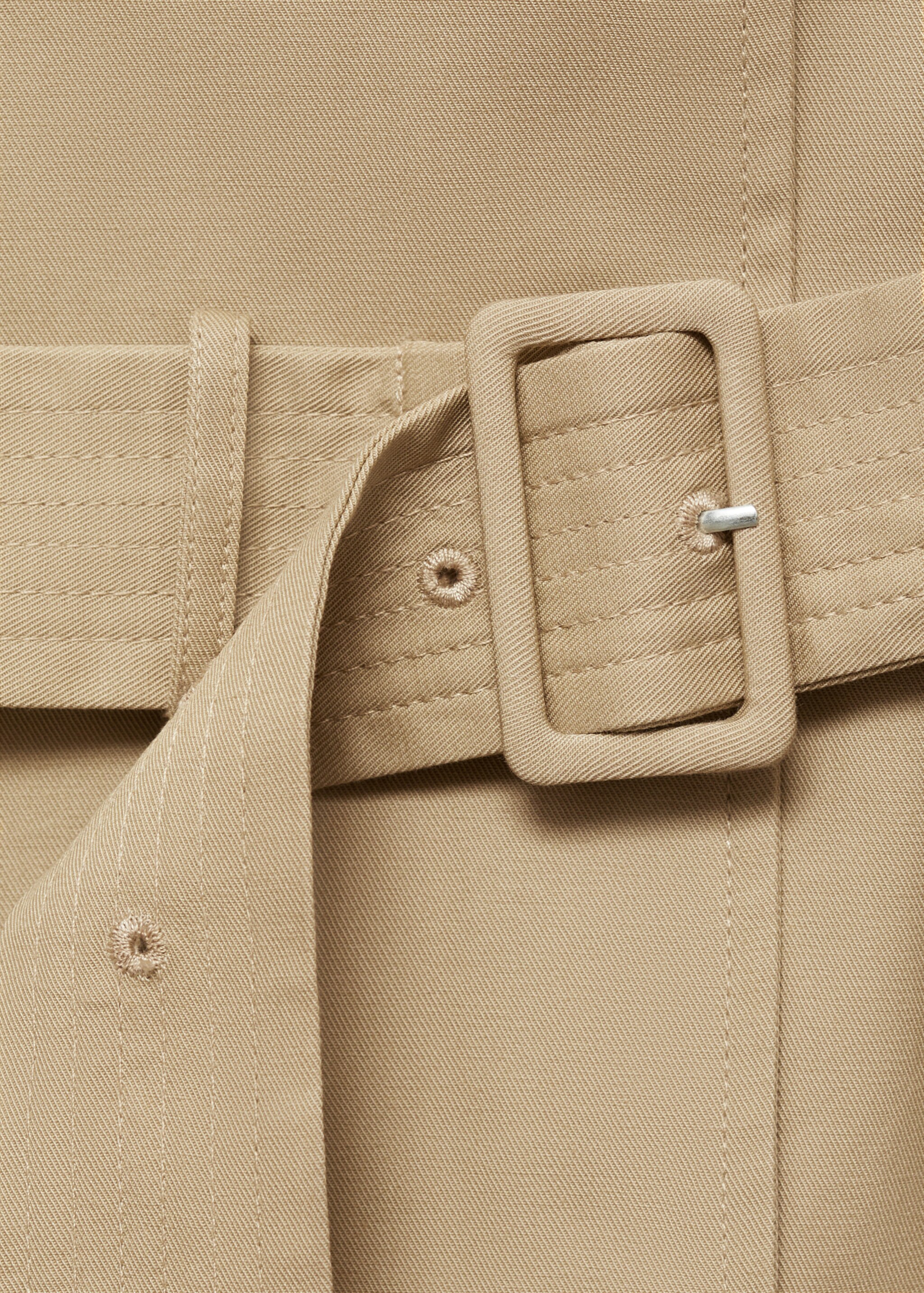 Classic trench coat with belt - Details of the article 0, Beige. Ref: 77054028-00.