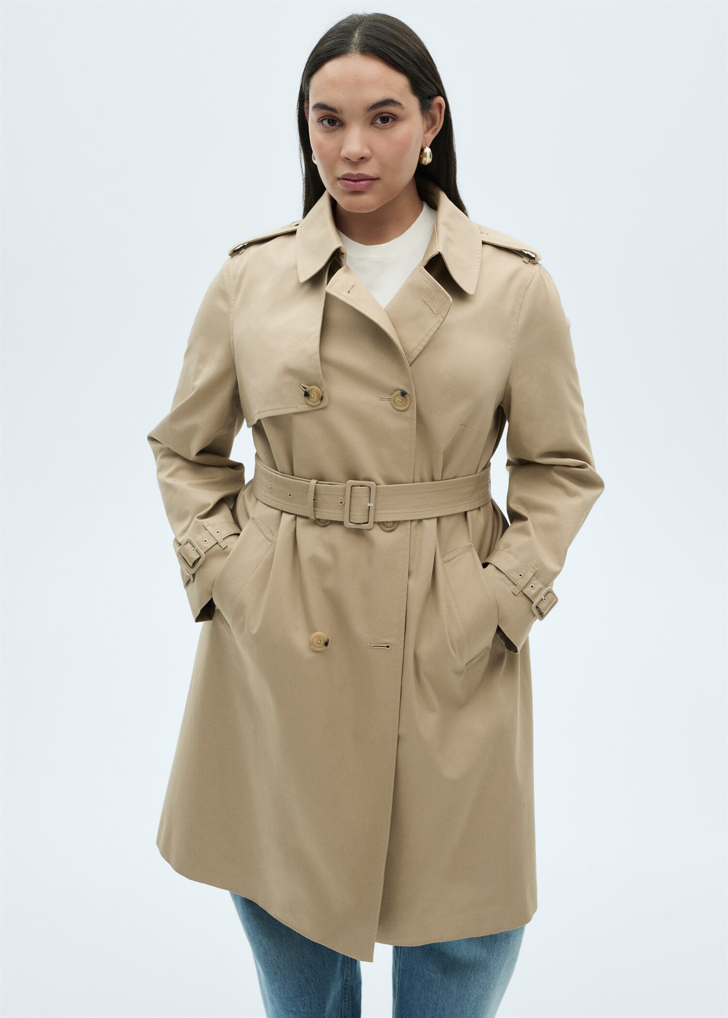 Klassischer Trenchcoat mit Gürtel - Detail des Artikels 5