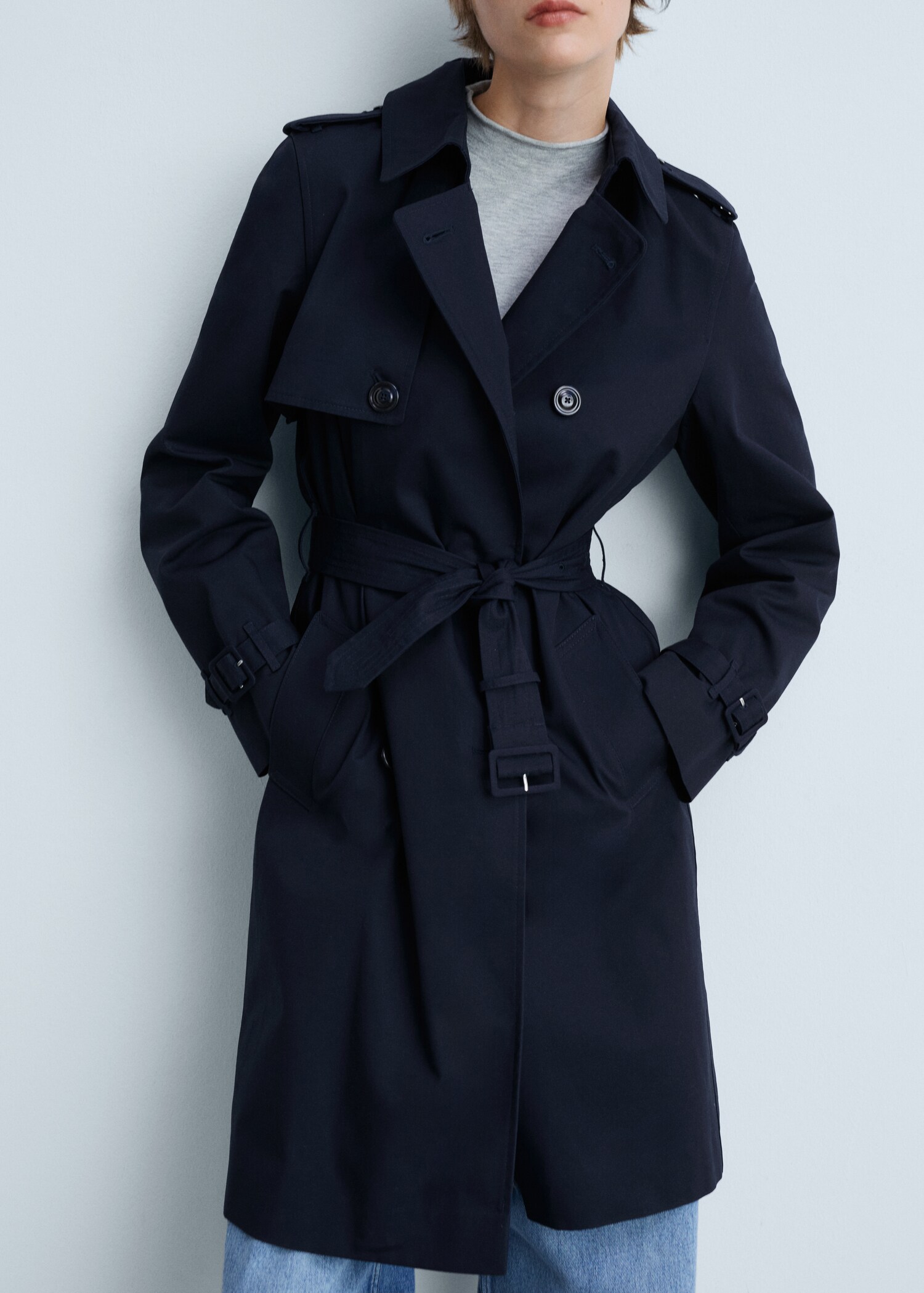 Trench classique ceinture - Plan moyen