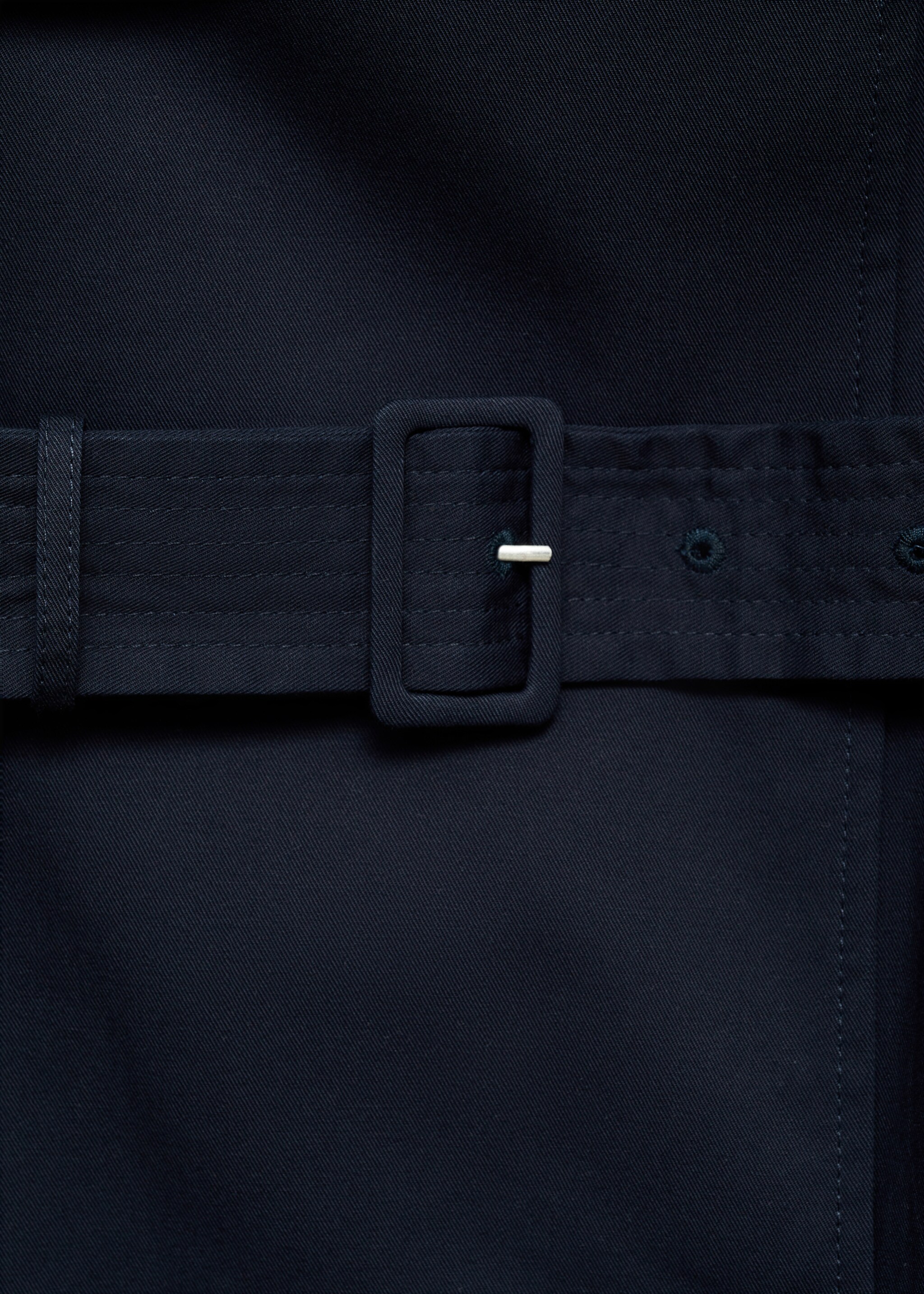 Classic trench coat with belt - Details of the article 0, Dark Navy. Ref: 77054028-00.