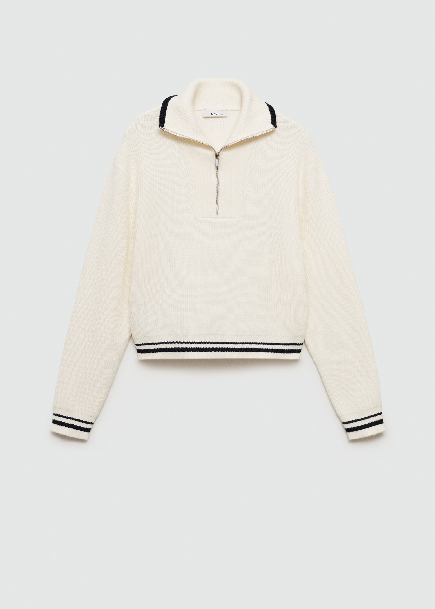 Striped sweater with zip - Article without model