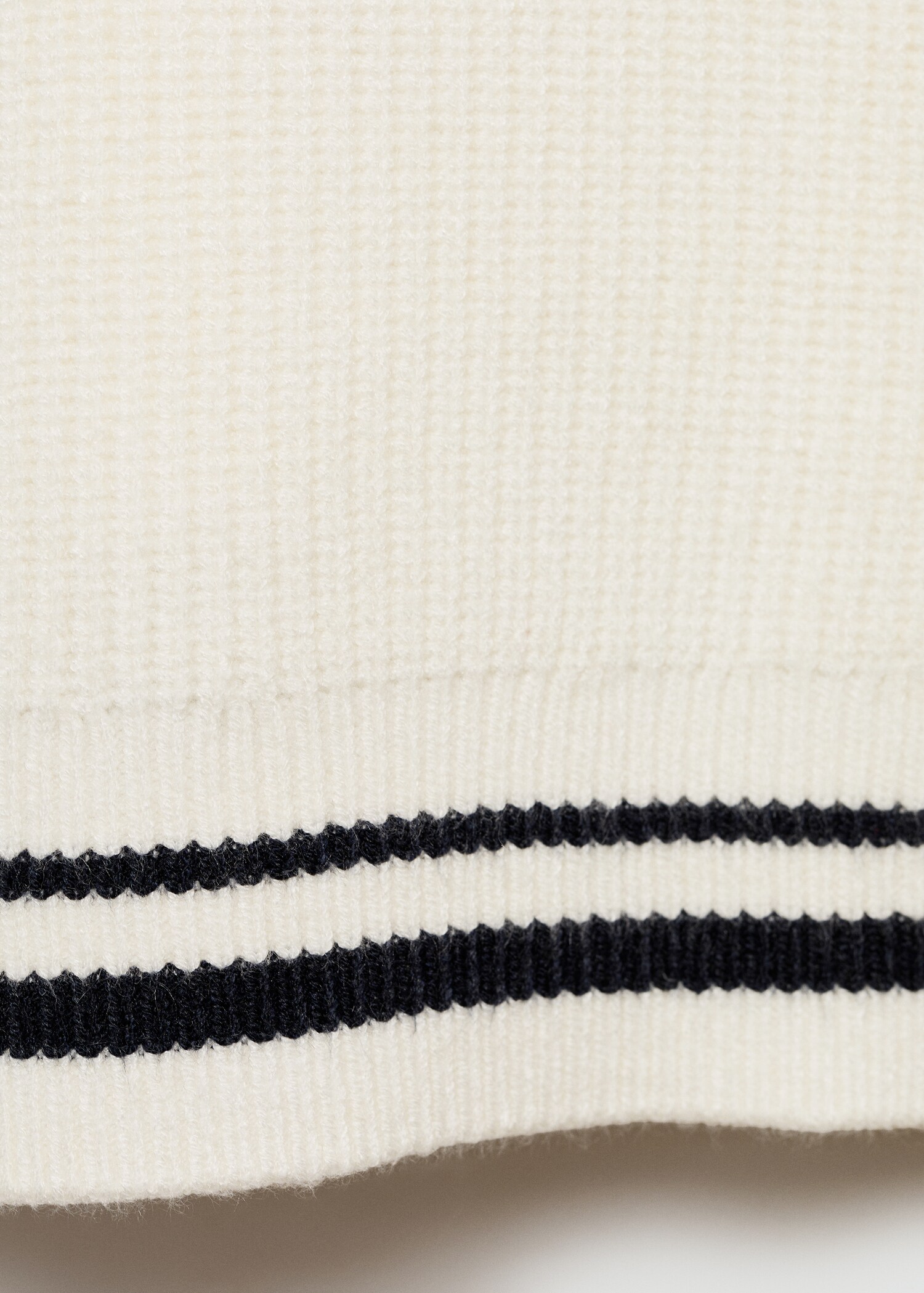 Striped sweater with zip - Details of the article 0