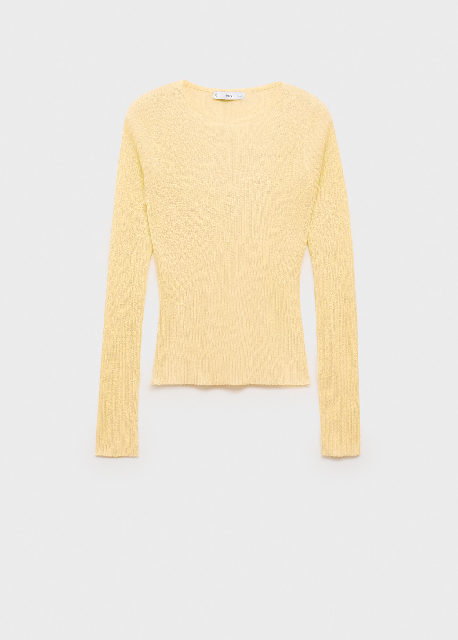 Fine ribbed-knit sweater - Article without model