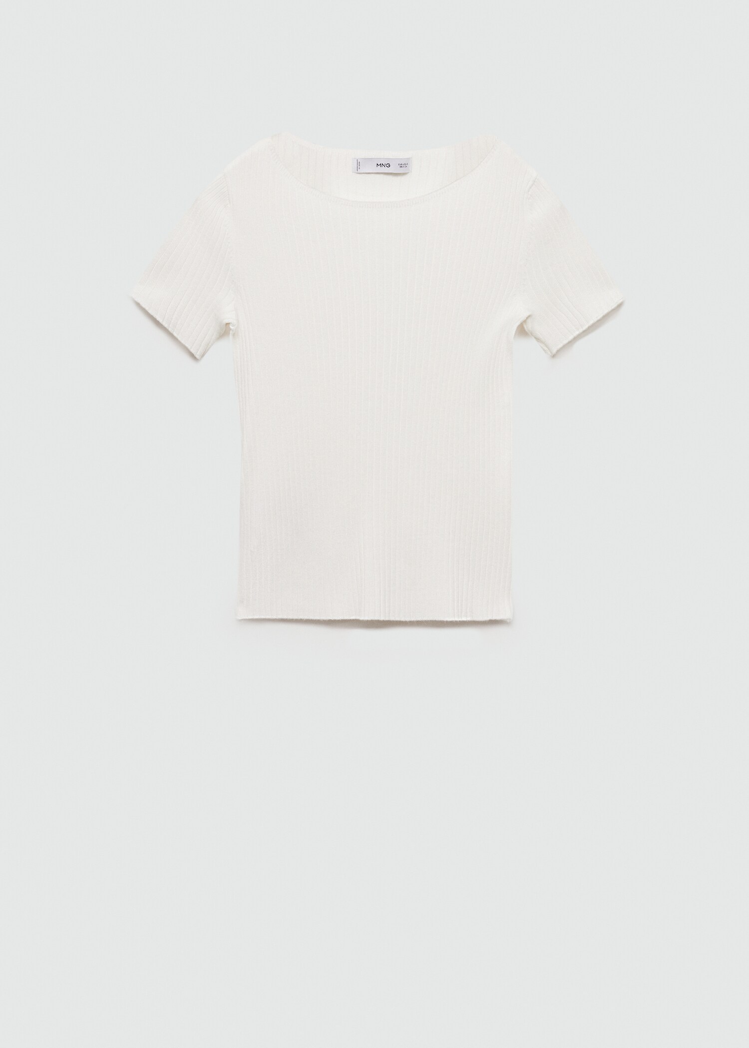 Short-sleeved fine-knit t-shirt - Article without model