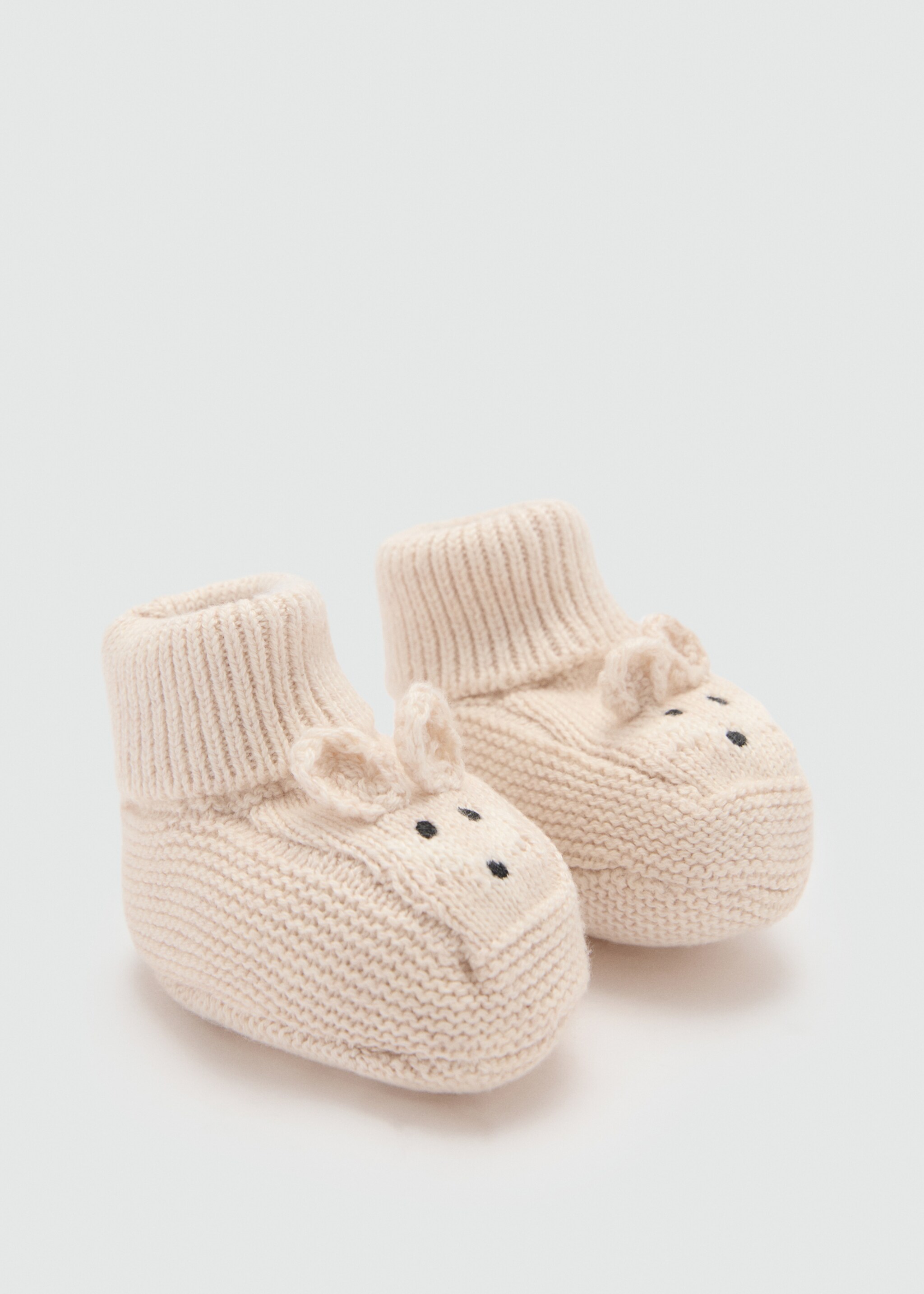 Booties with little ears - Reverse of the article
