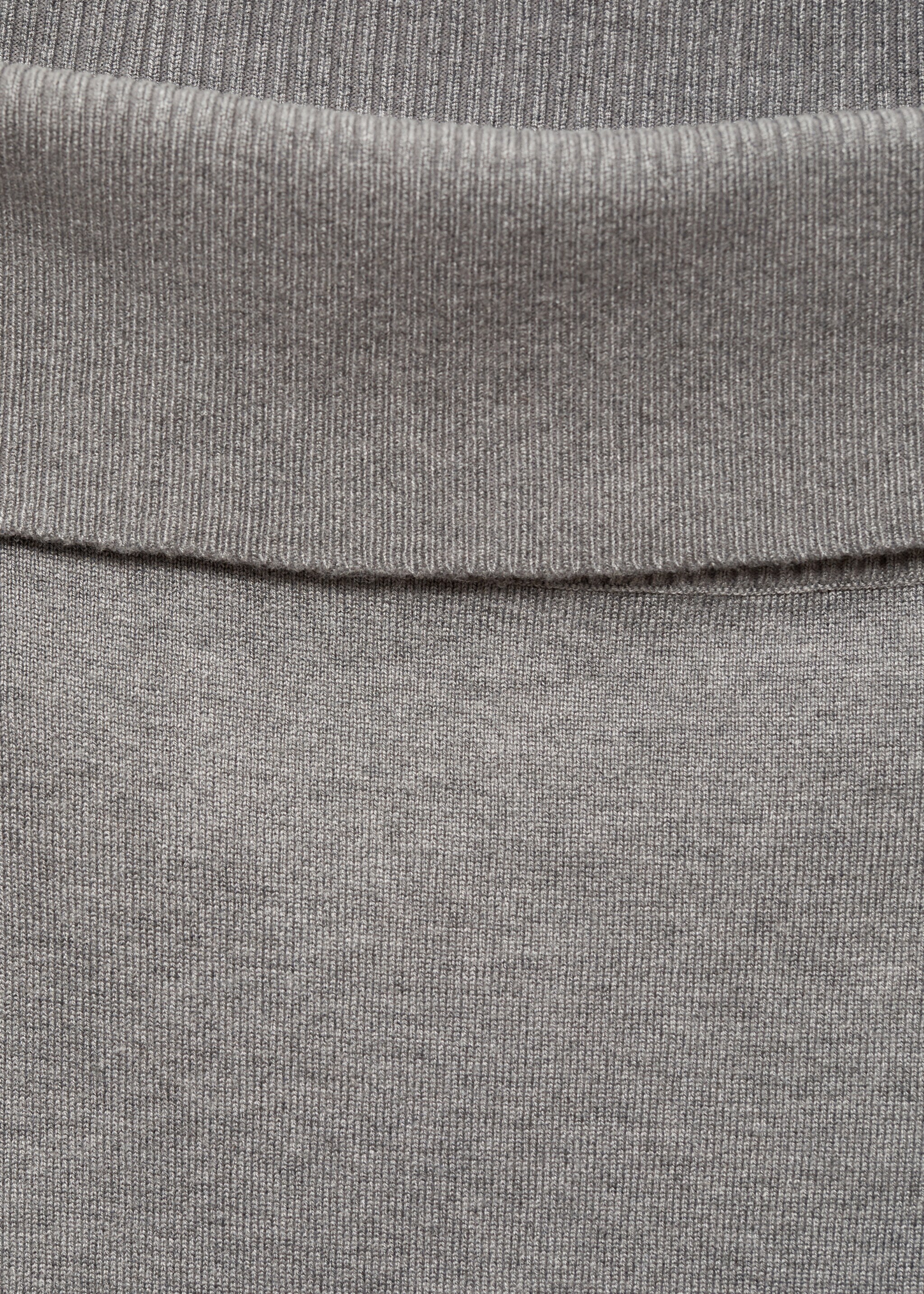 Open-shoulder striped sweater - Details of the article 8, Grey. Ref: 77054041-00.