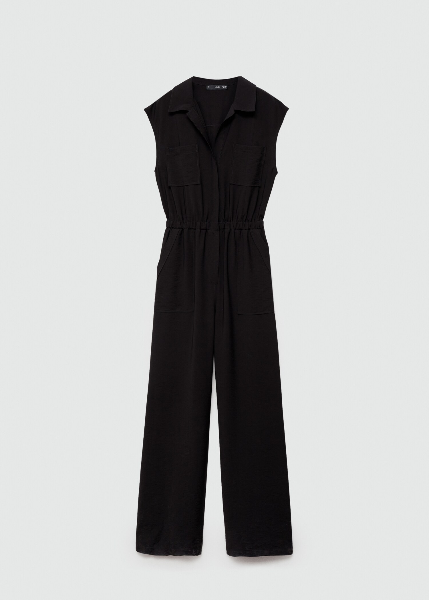 Jumpsuit fickor skjortkrage - Artikel utan modell